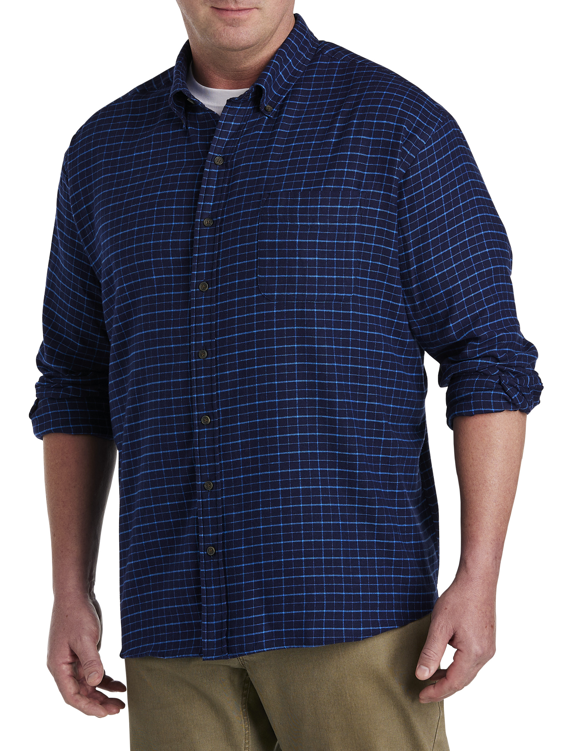 Small Plaid Flannel Sport Shirt