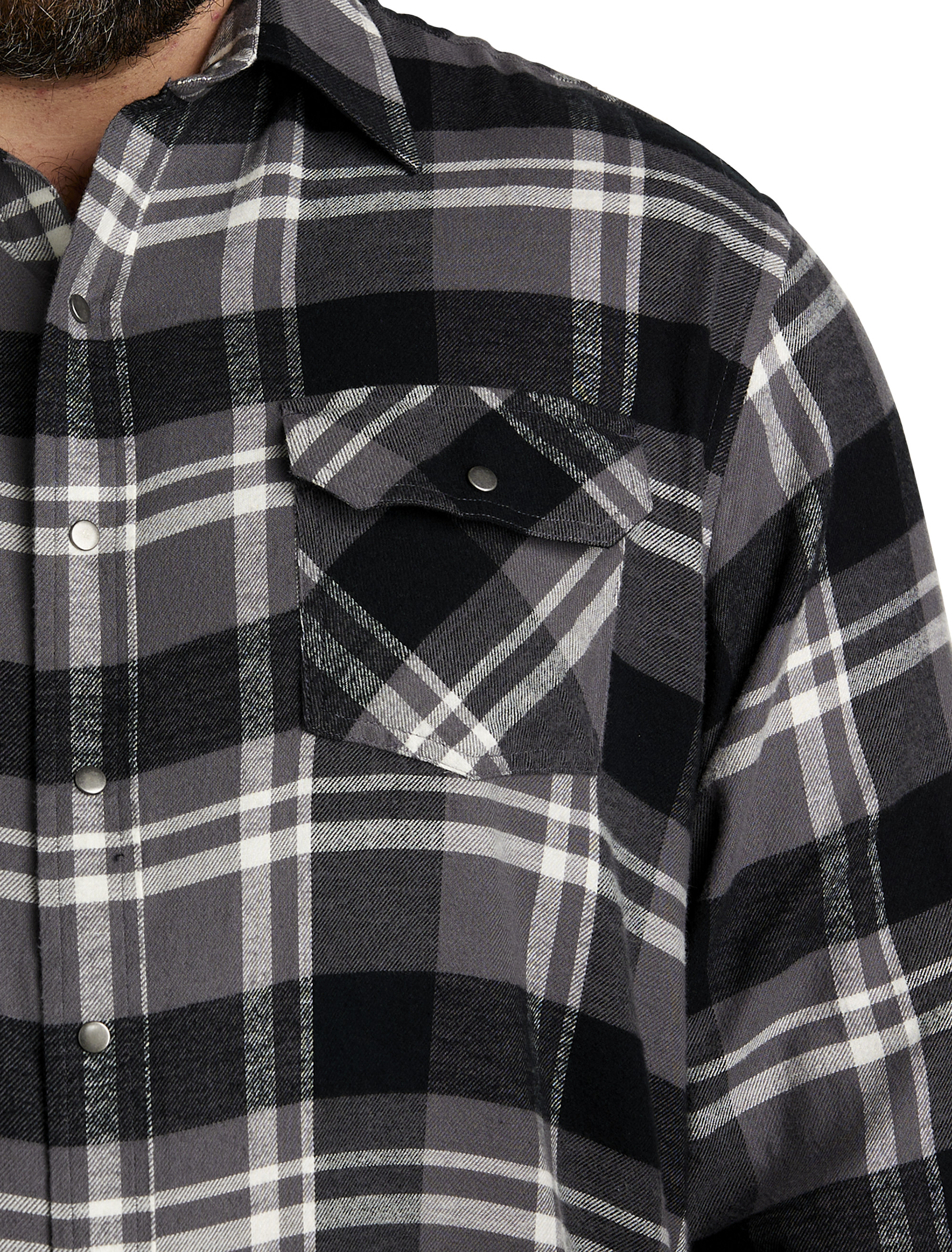 Harbor Bay by DXL Men's Big and Tall Plaid Flannel Sport Shirt, Navy/Green,  2XL 