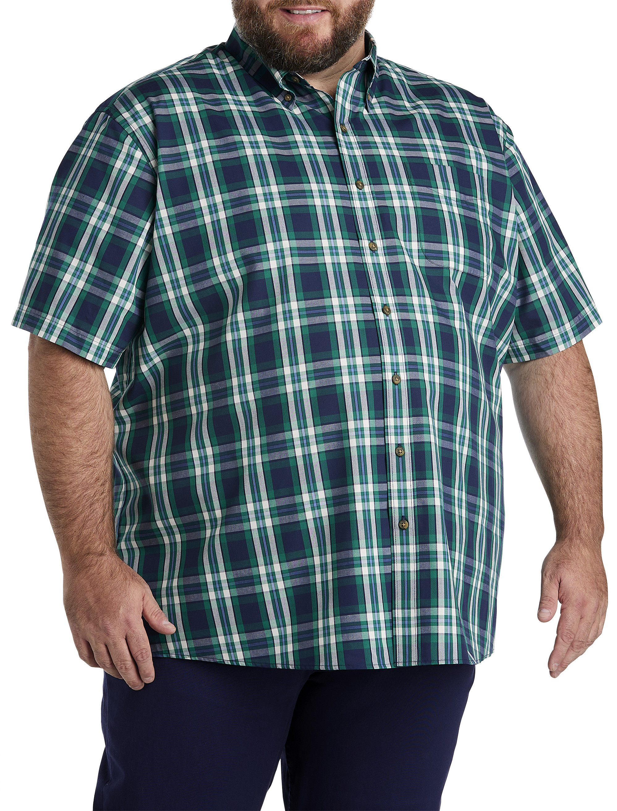 Mix & Match Easy-Care Short-Sleeve Shirts, Big + Tall