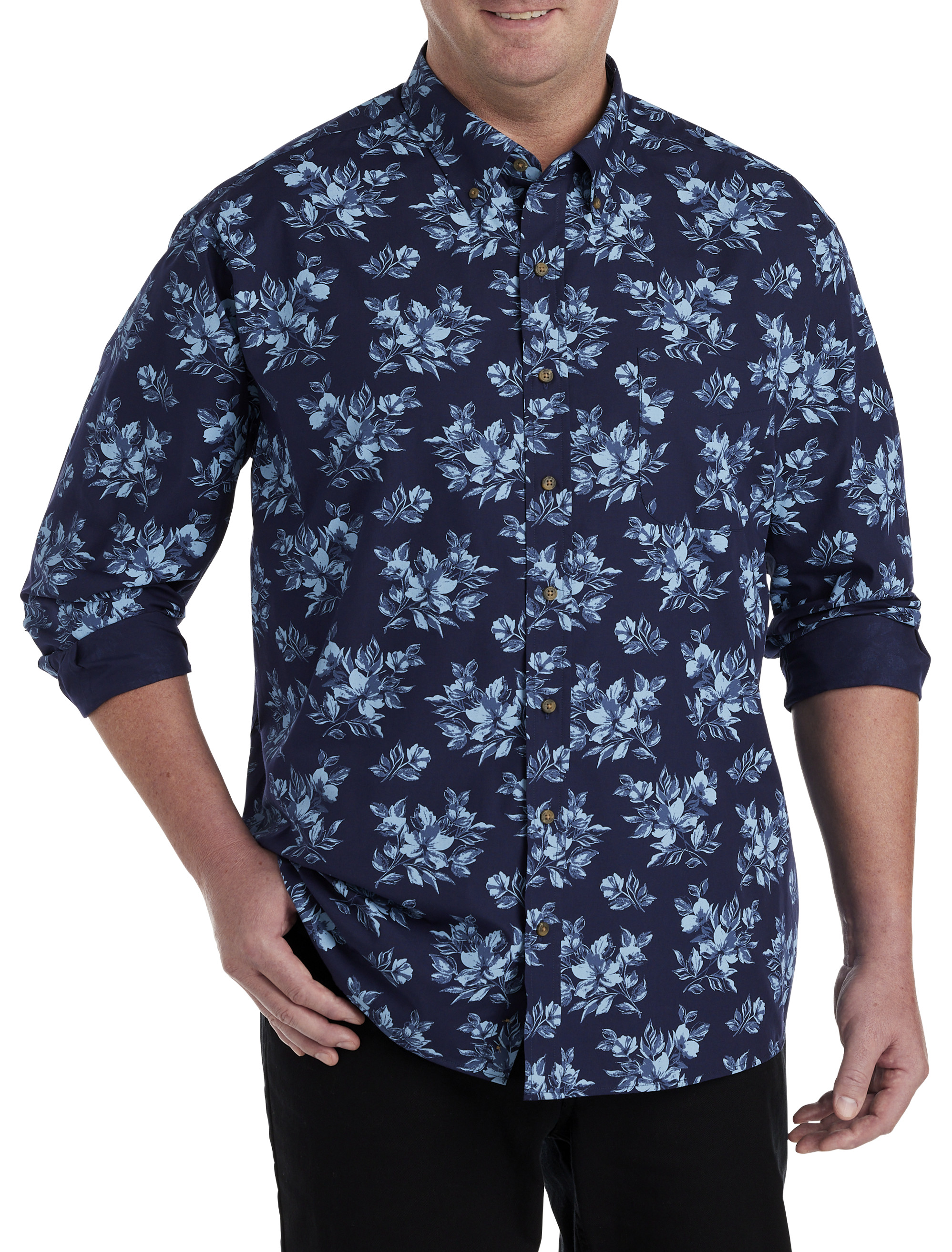 Mens Big and Tall Long Sleeve T Shirts Men Spring and Summer Top Floral  Colorful Print Loose Collar Shirt, Blue, Large : : Clothing, Shoes  & Accessories