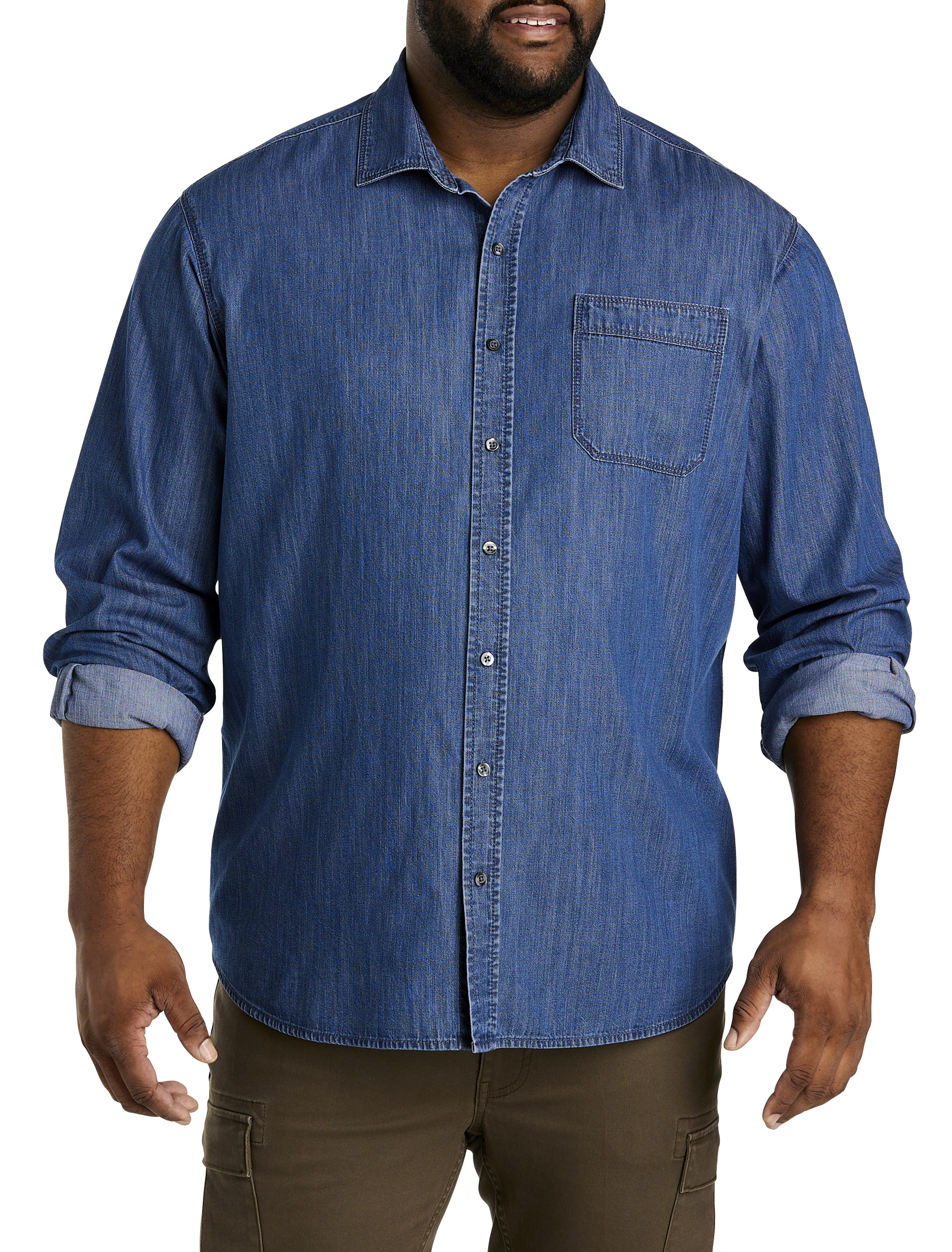 Big & tall deals denim shirts