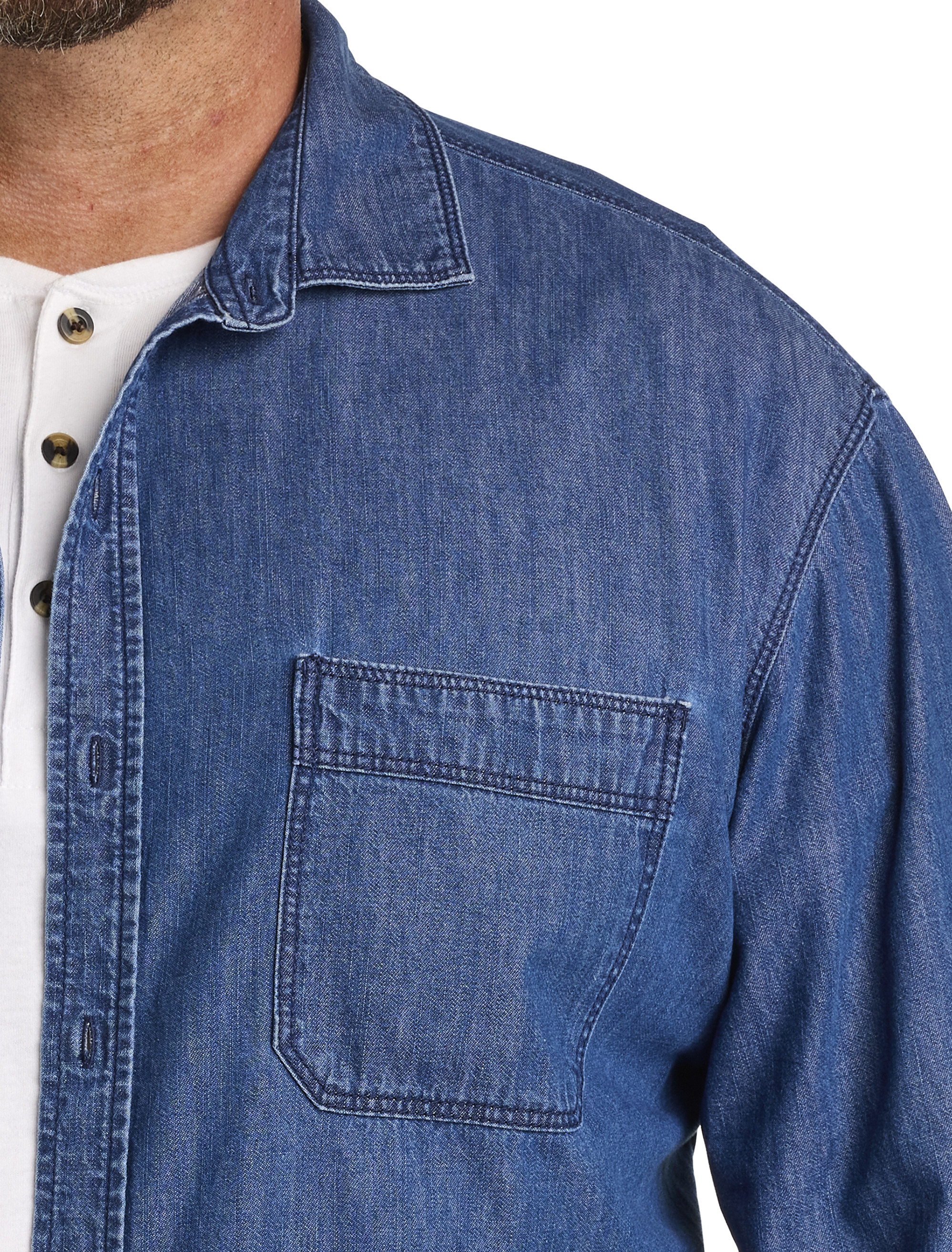Big + Tall | True Nation Denim Sport Shirt | DXL
