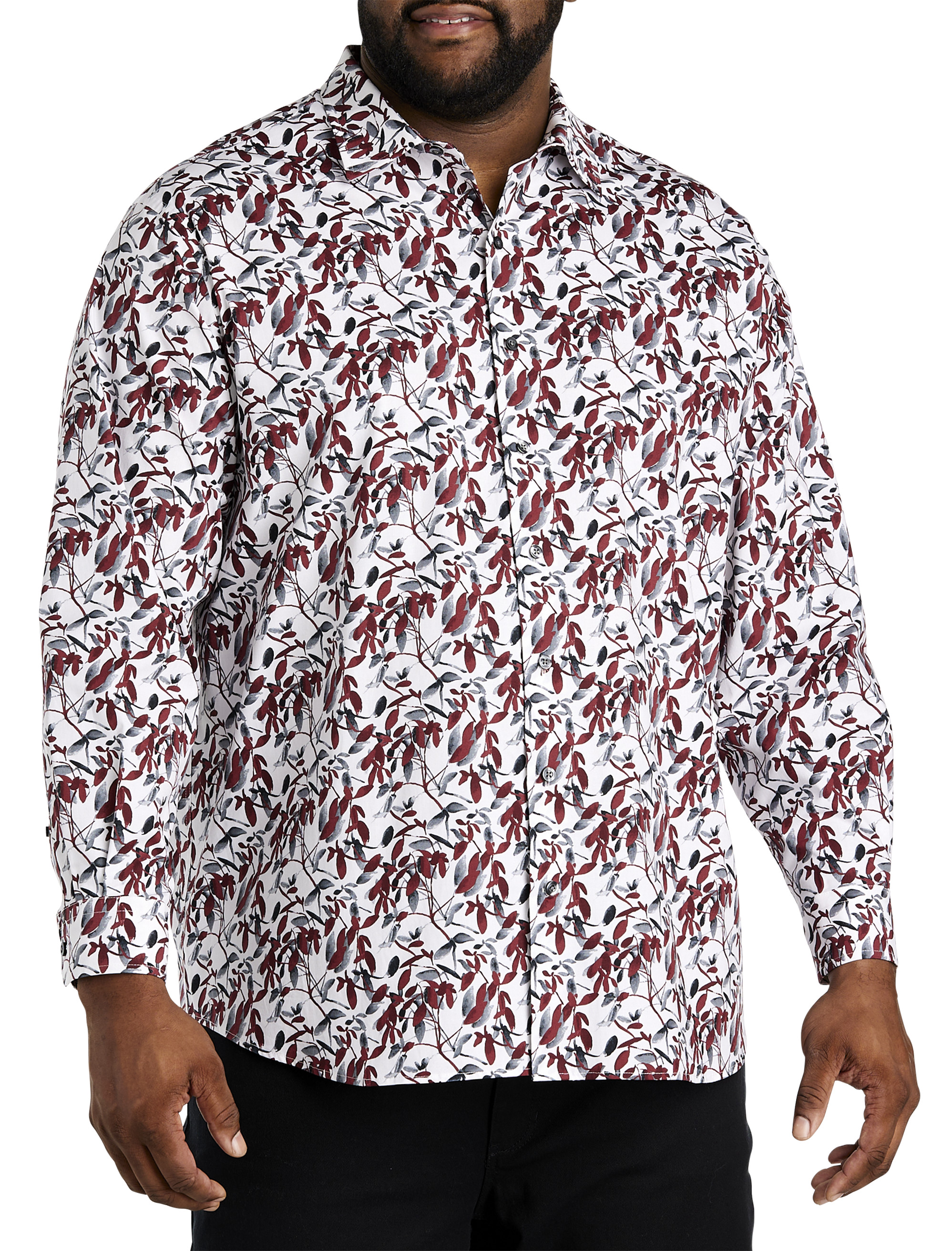 SYN LS WHITE WINE LEAF PRINT