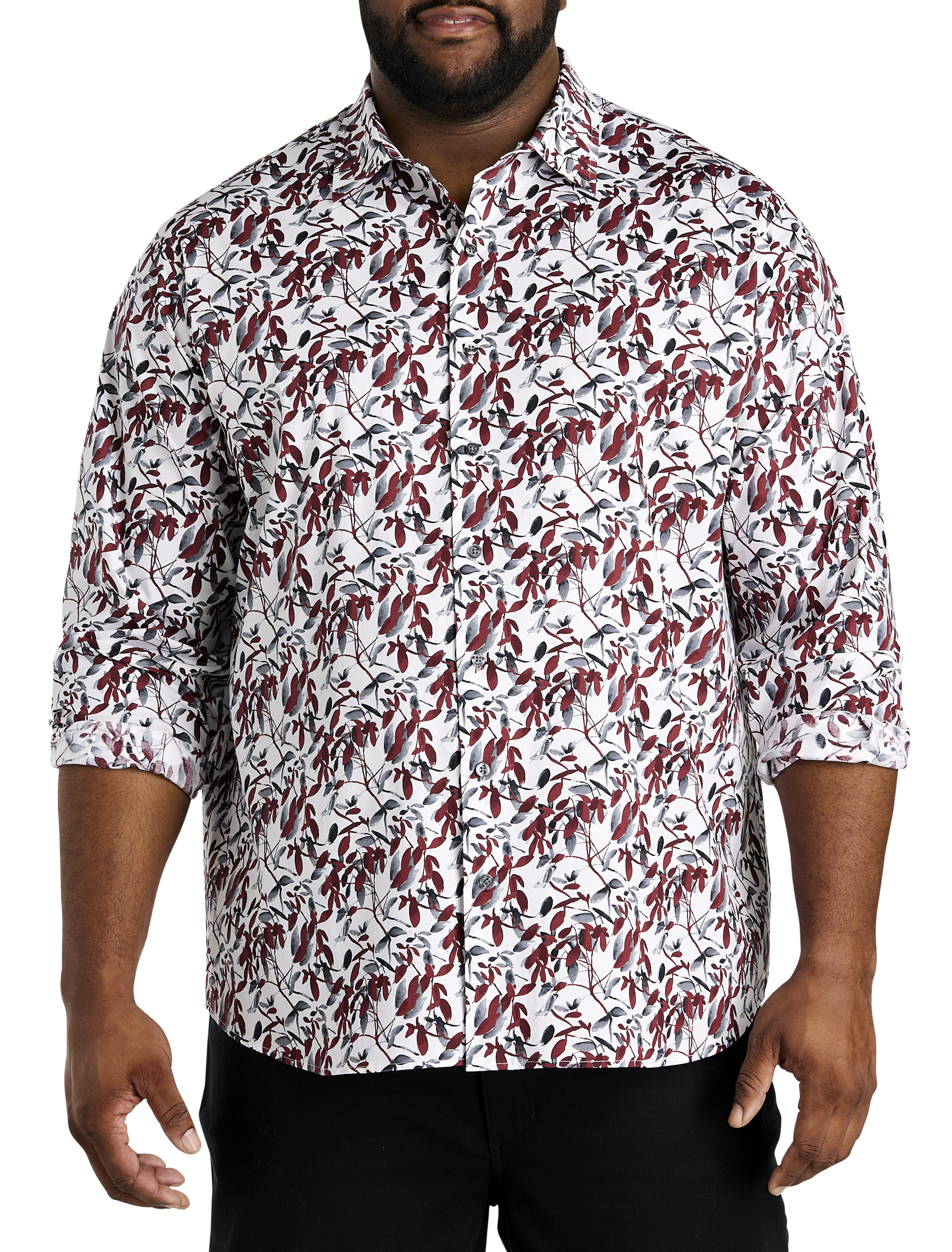 SYN LS WHITE WINE LEAF PRINT