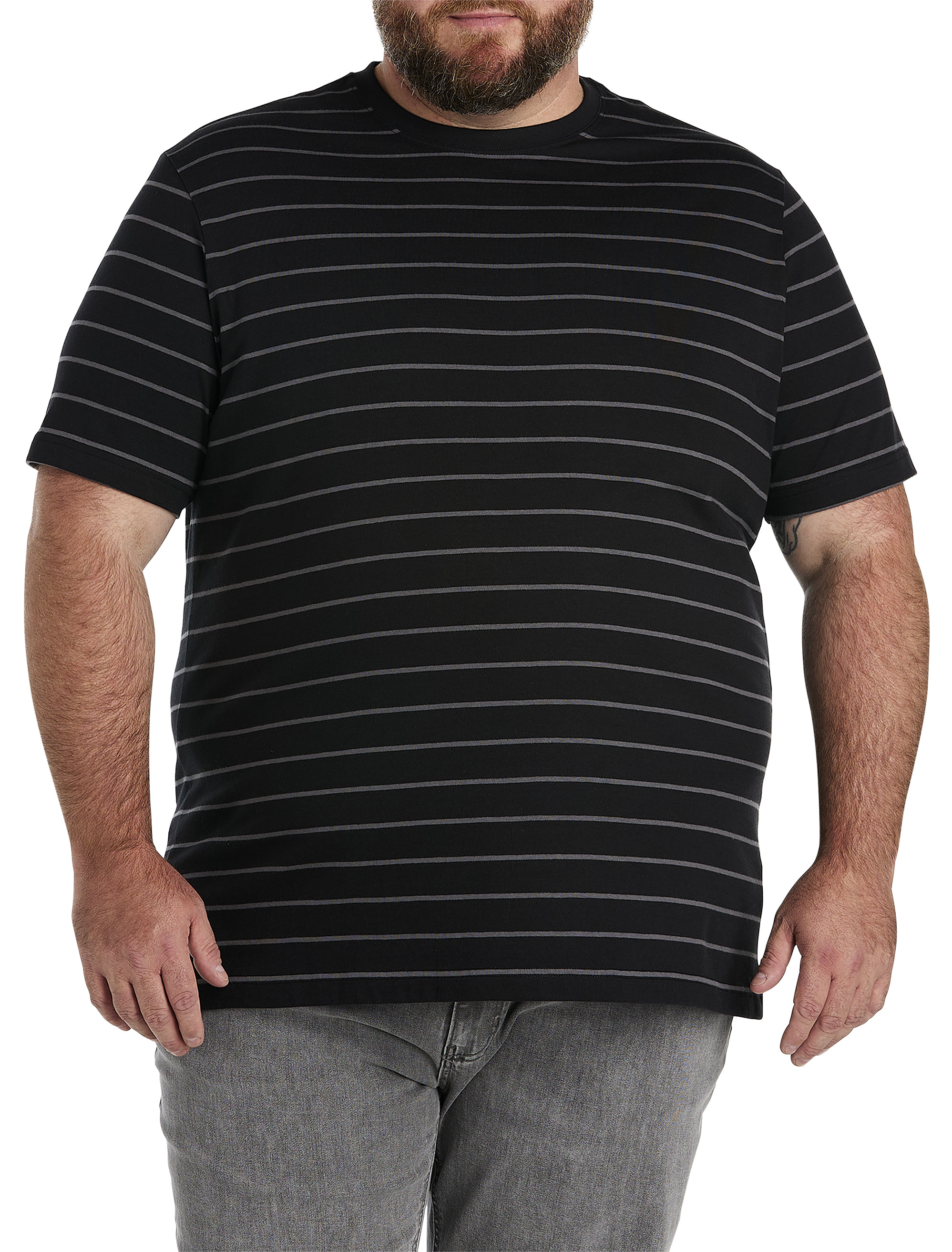 Moisture-Wicking Striped T-Shirt