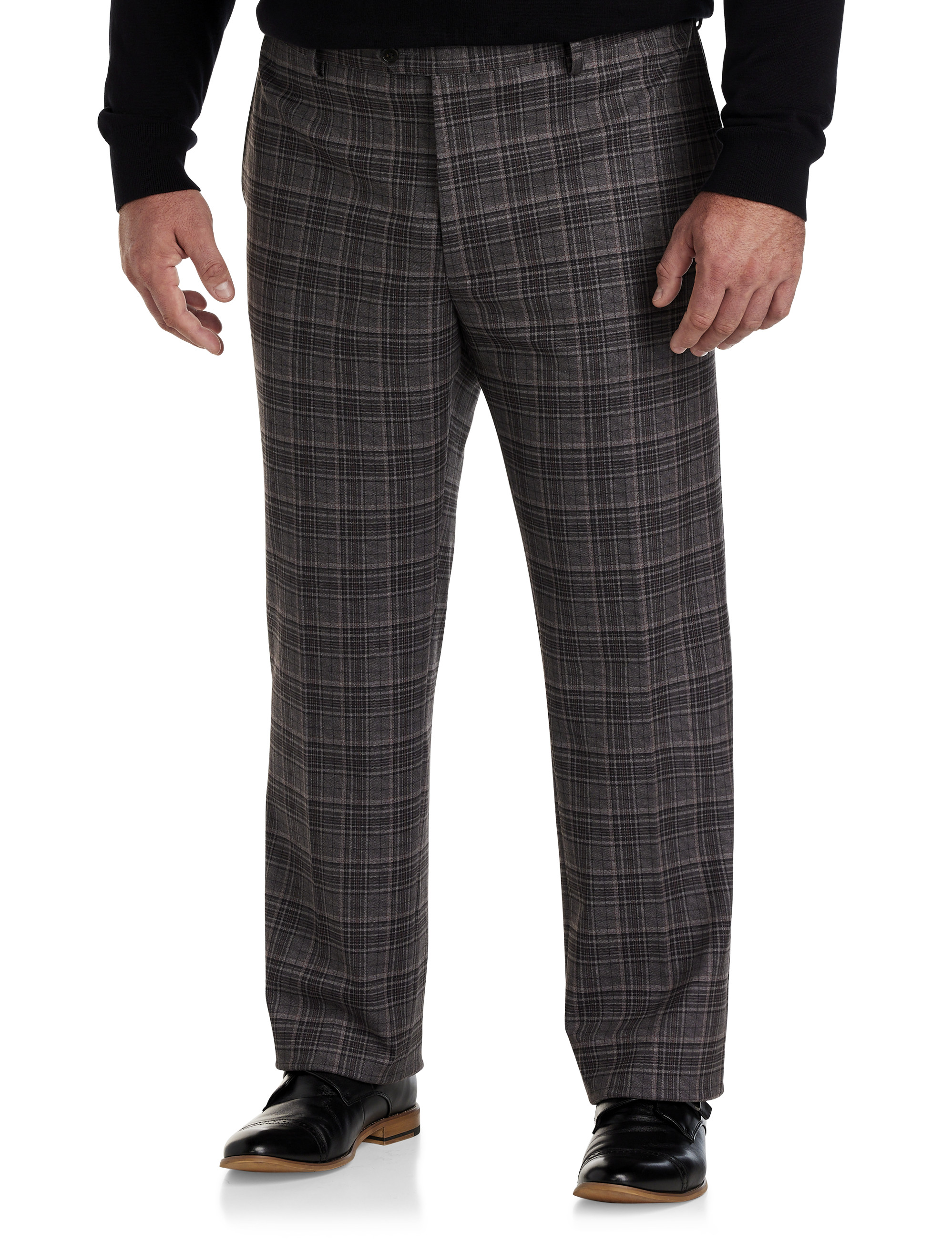 Mens Grey Plaid Pants