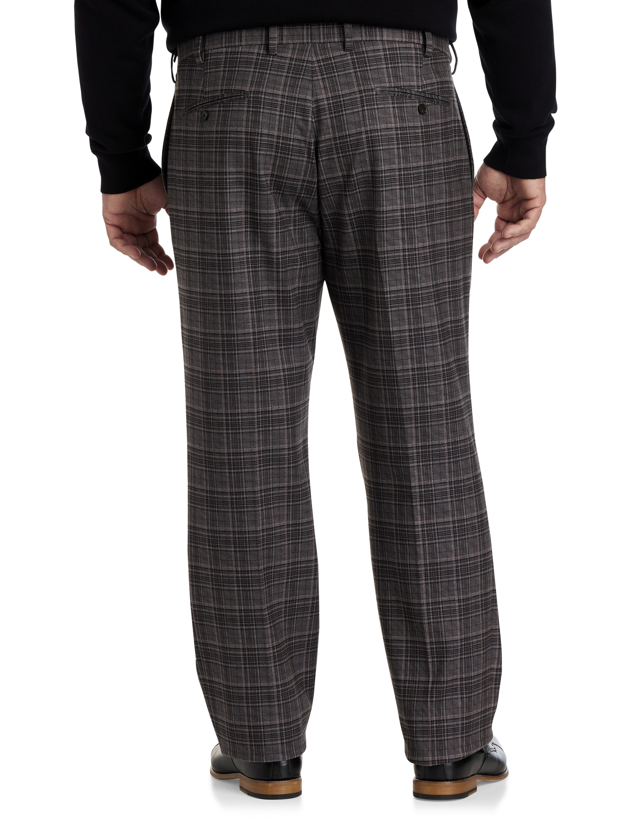 Big + Tall | Oak Hill Waist-Relaxer Plaid Dress Pants | DXL