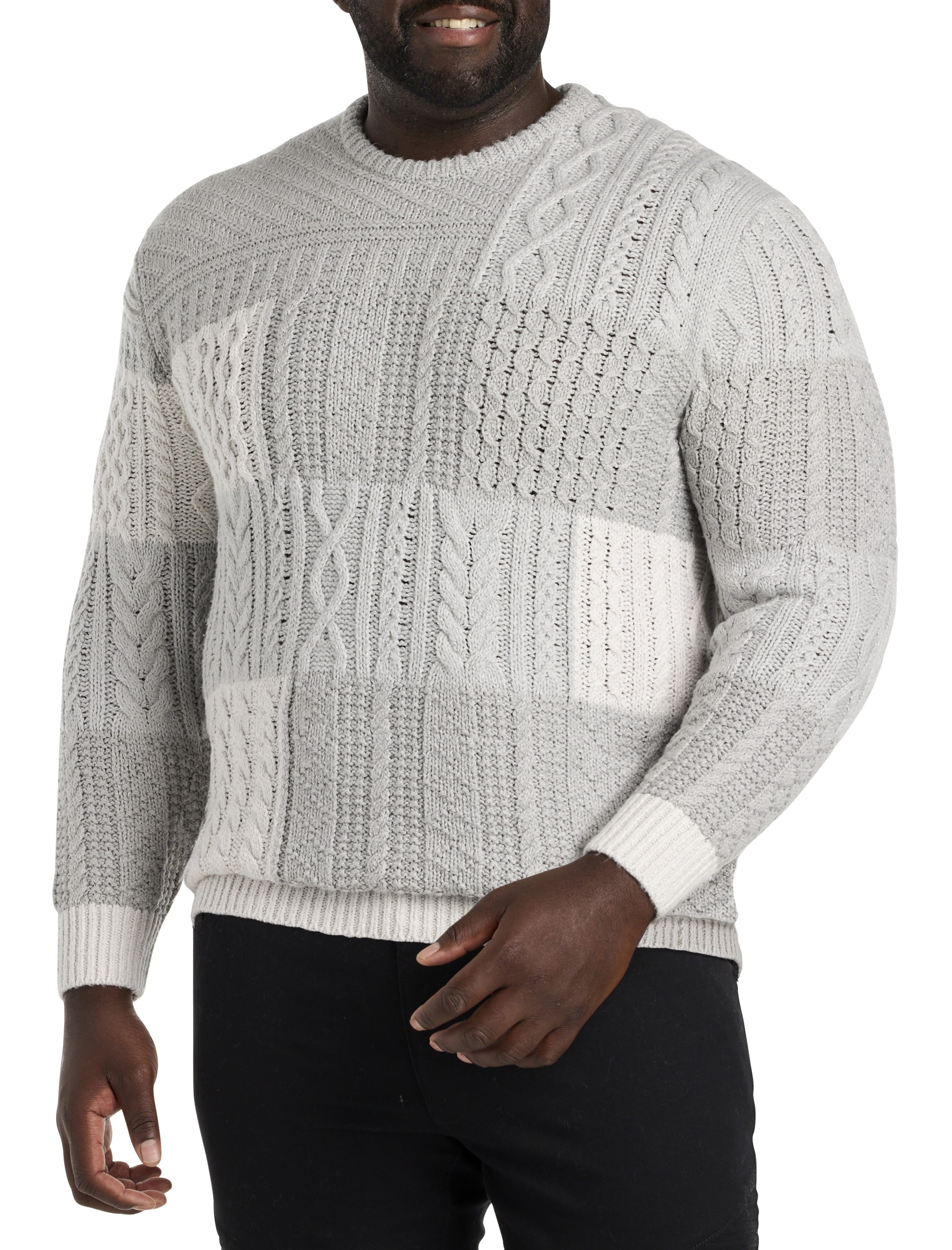 Patchwork Crewneck Sweater
