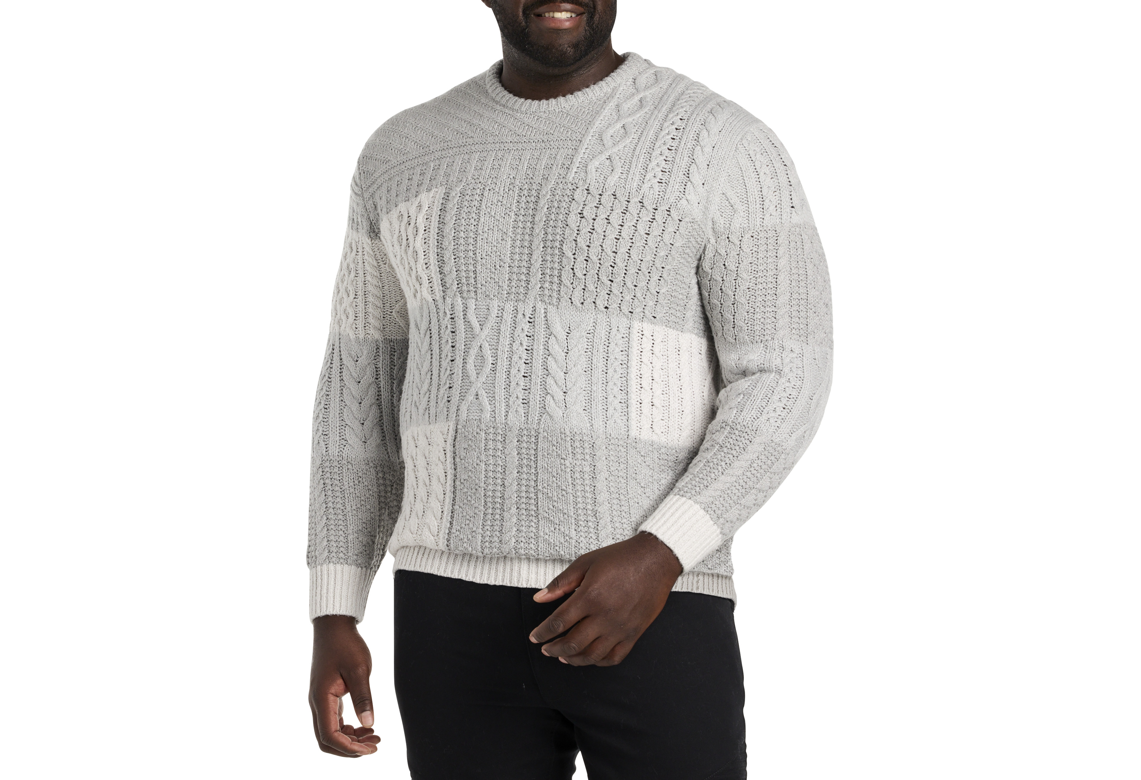 Patchwork Crewneck Sweater