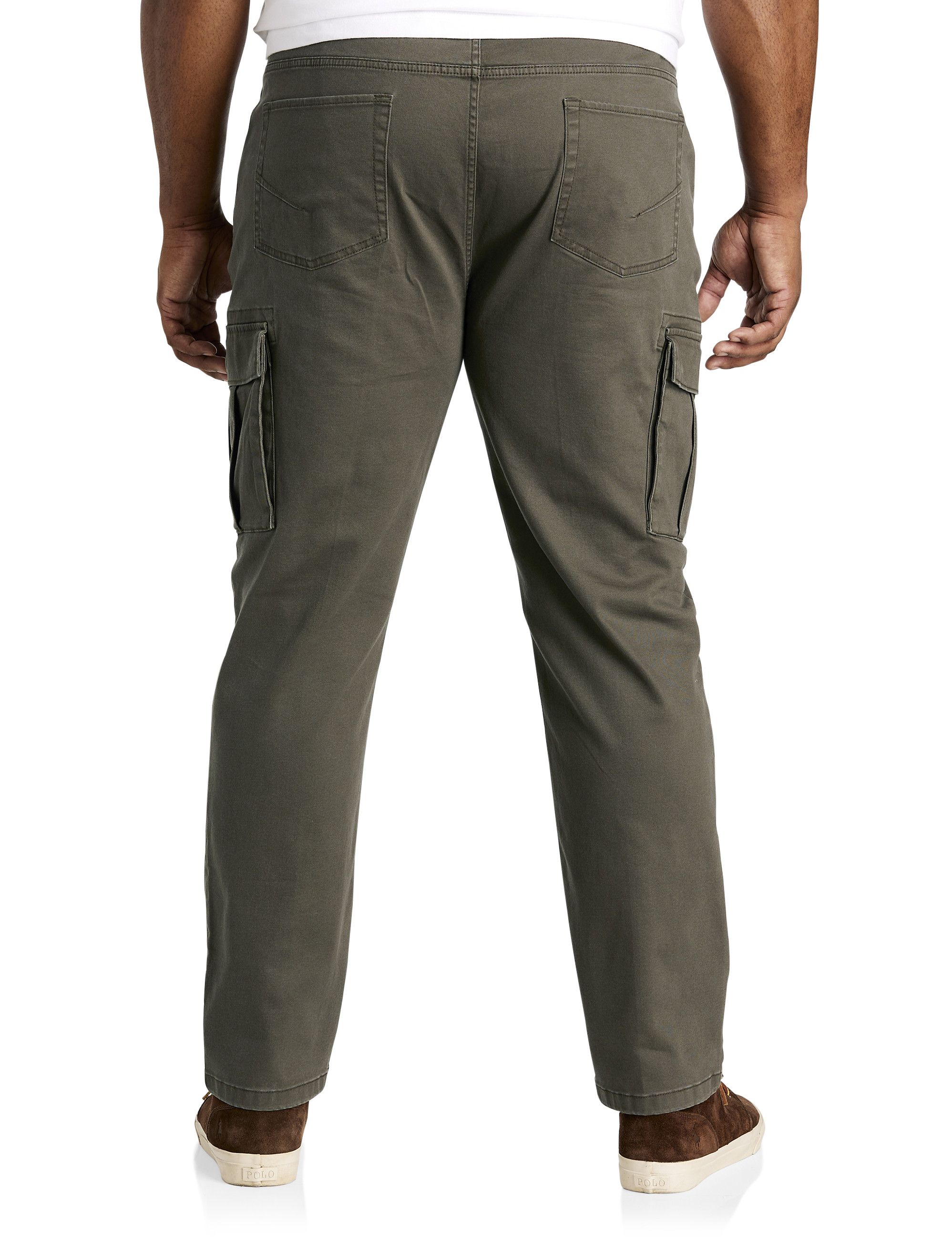 RSQ Mens Loose Corduroy Cargo Pants - DK GREEN