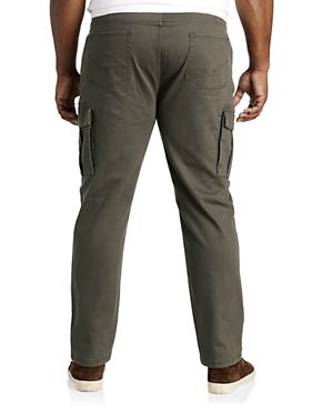 Yuwull Mens Cargo Pants Big & Tall Cotton Casual Straight Wide Leg