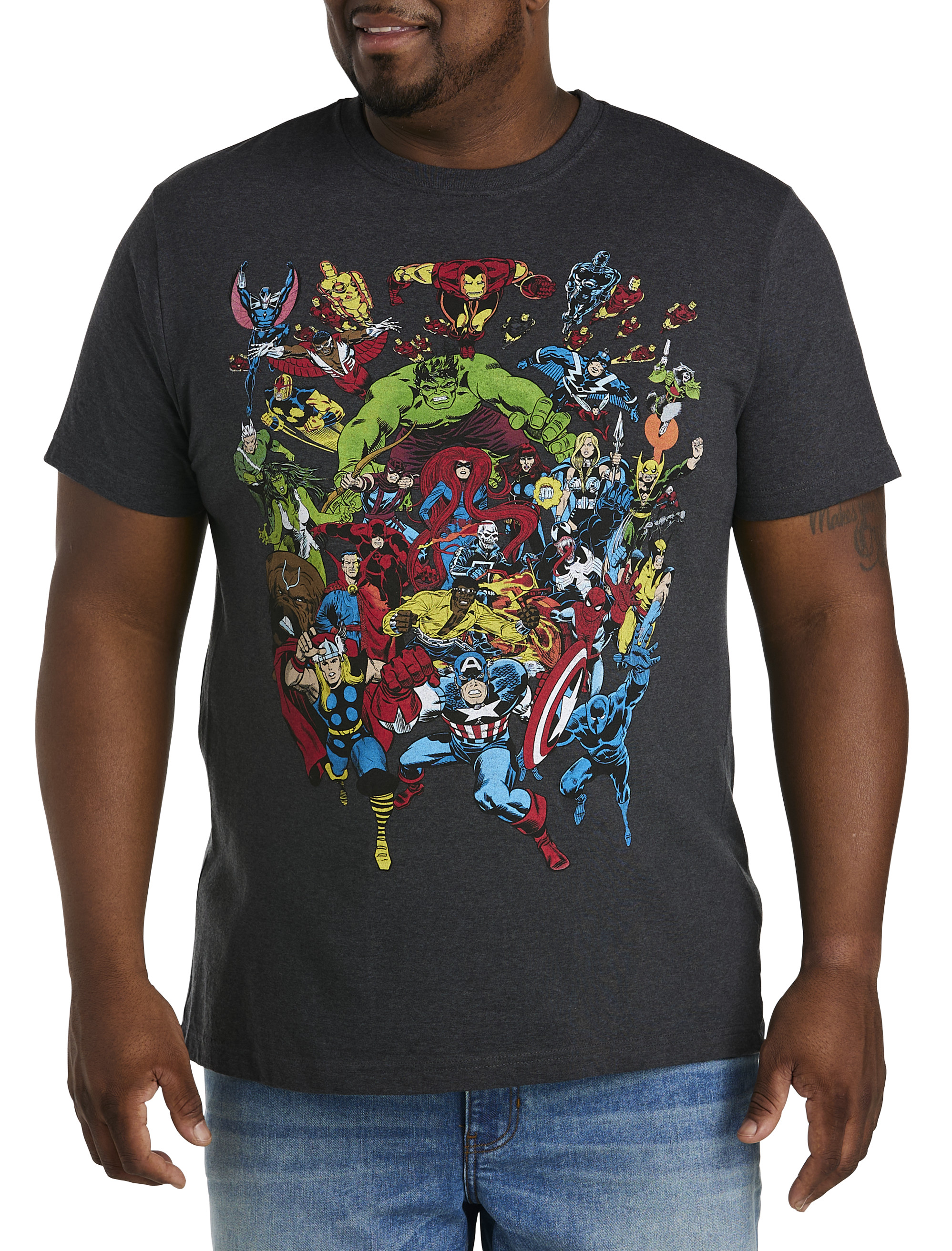 Big and tall sales marvel t shirts