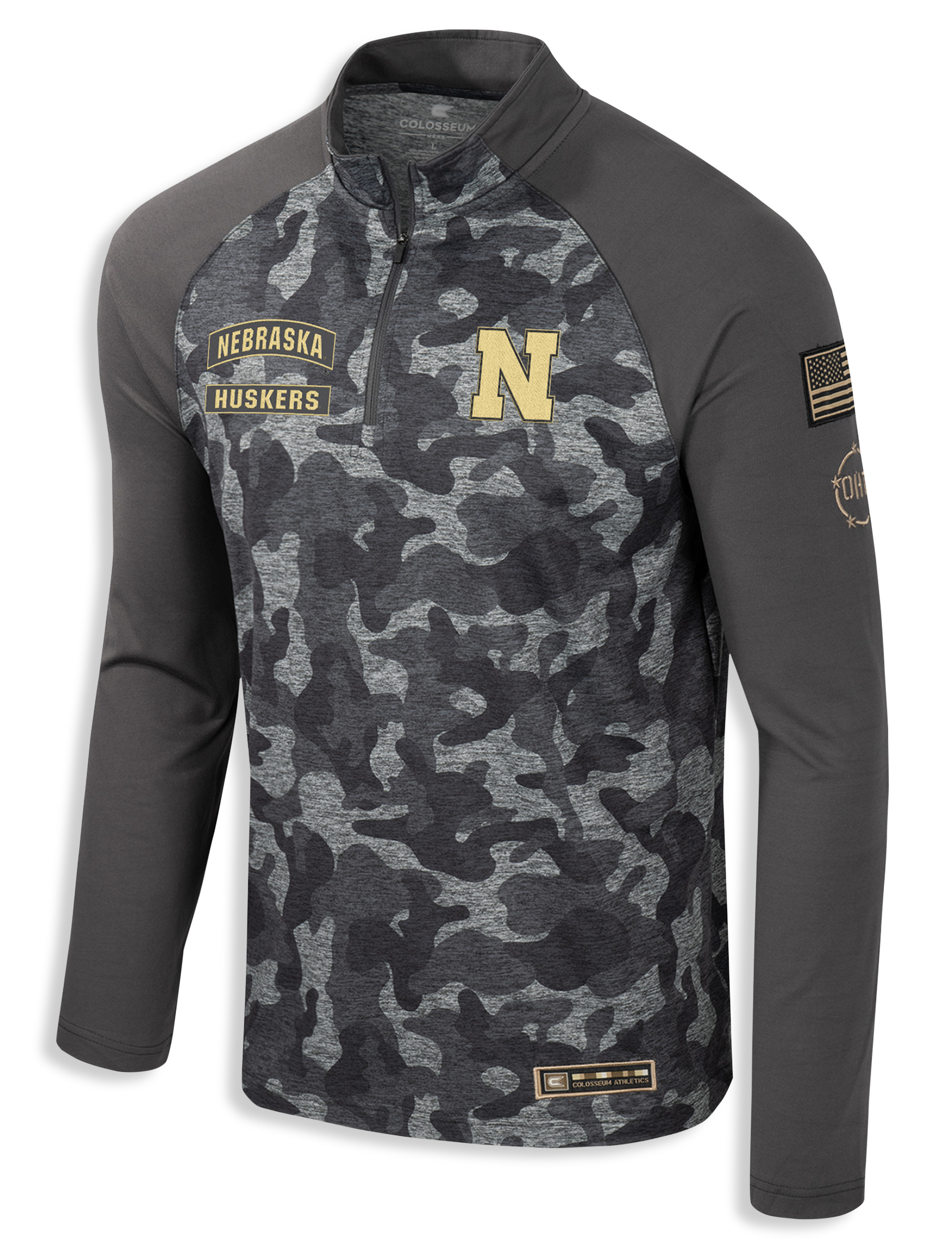 Big + Tall | Collegiate OHT 1/4-Zip Camo Pullover | DXL