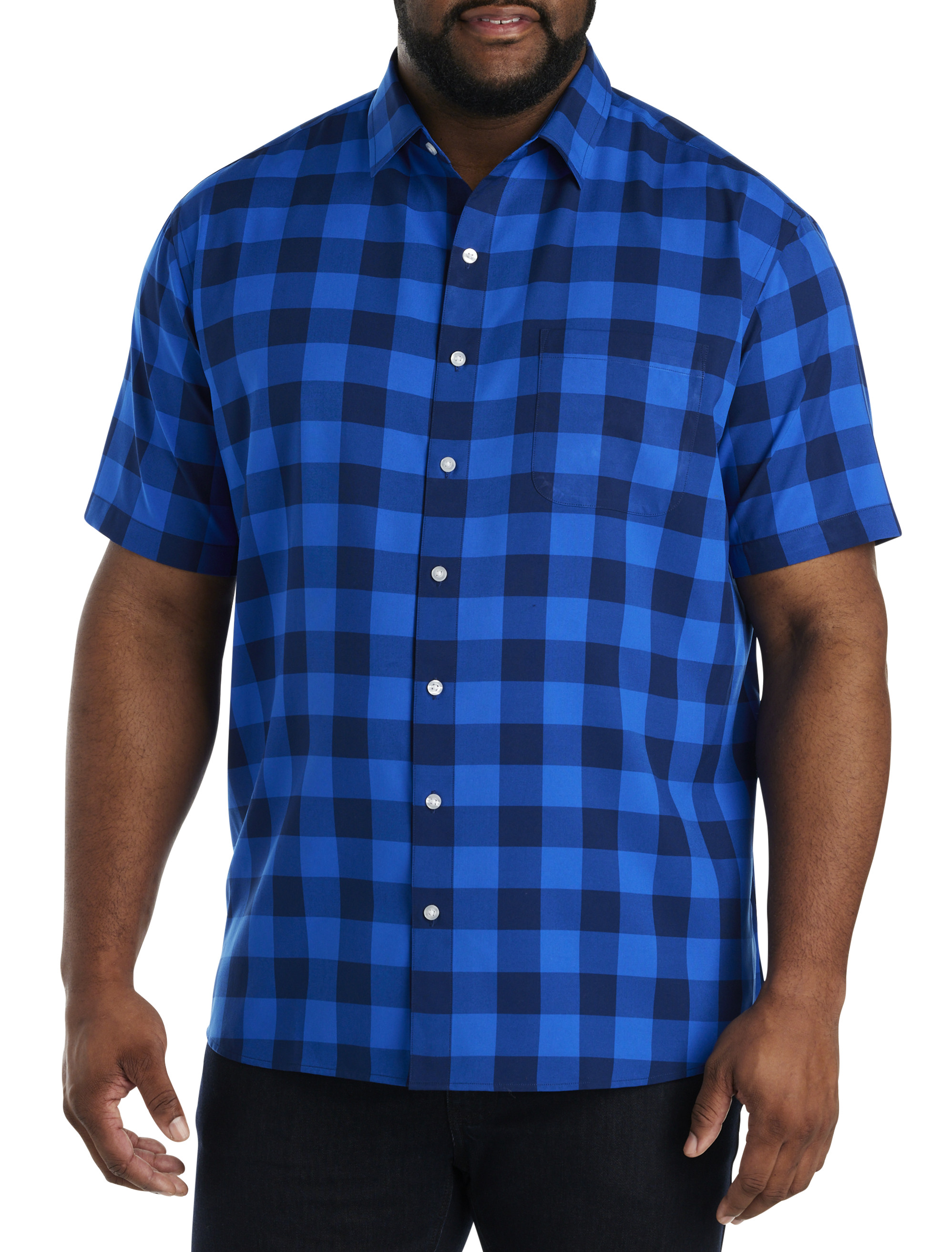 Microfiber Buffalo Plaid Sport Shirt