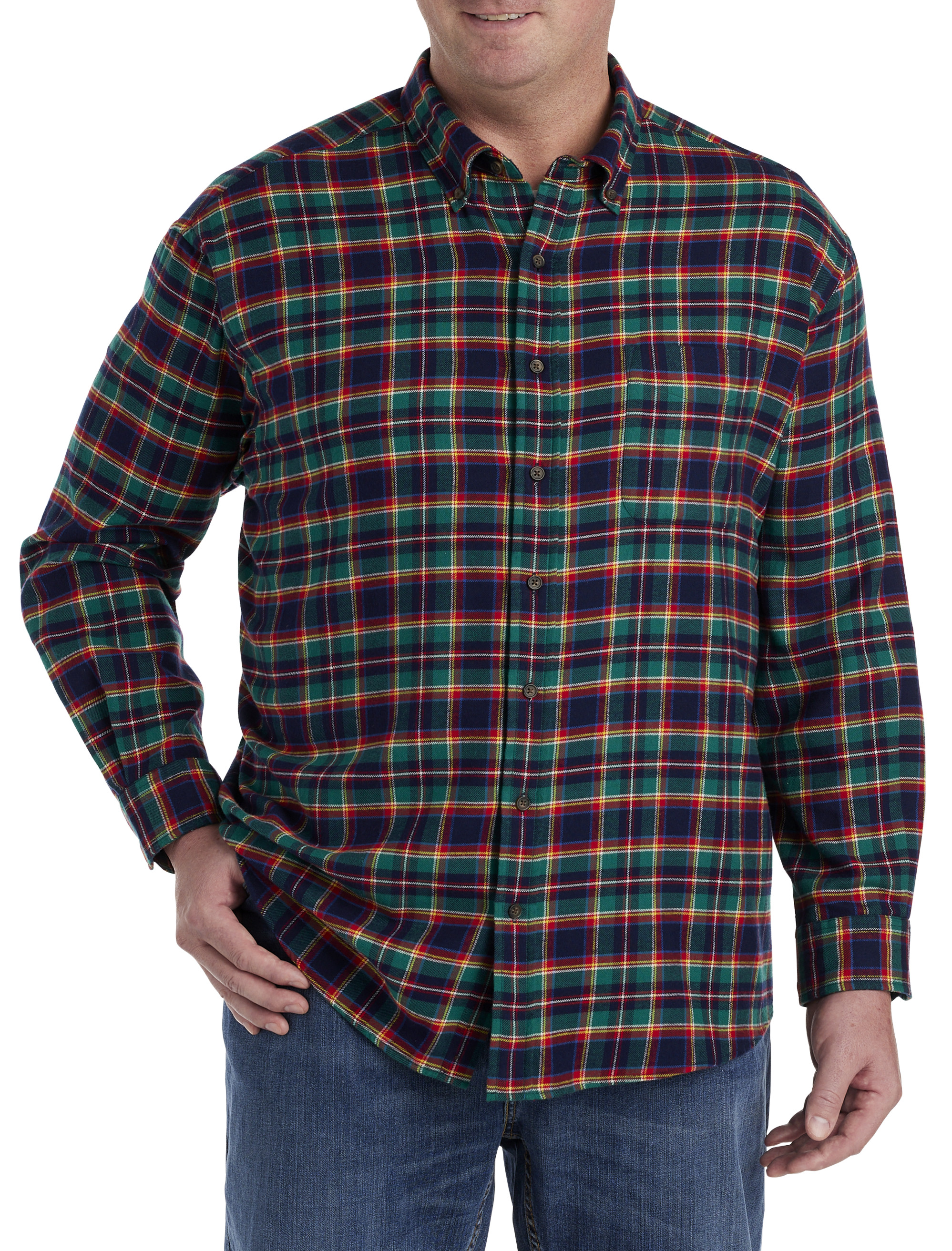 Multi-Plaid Flannel Sport Shirt