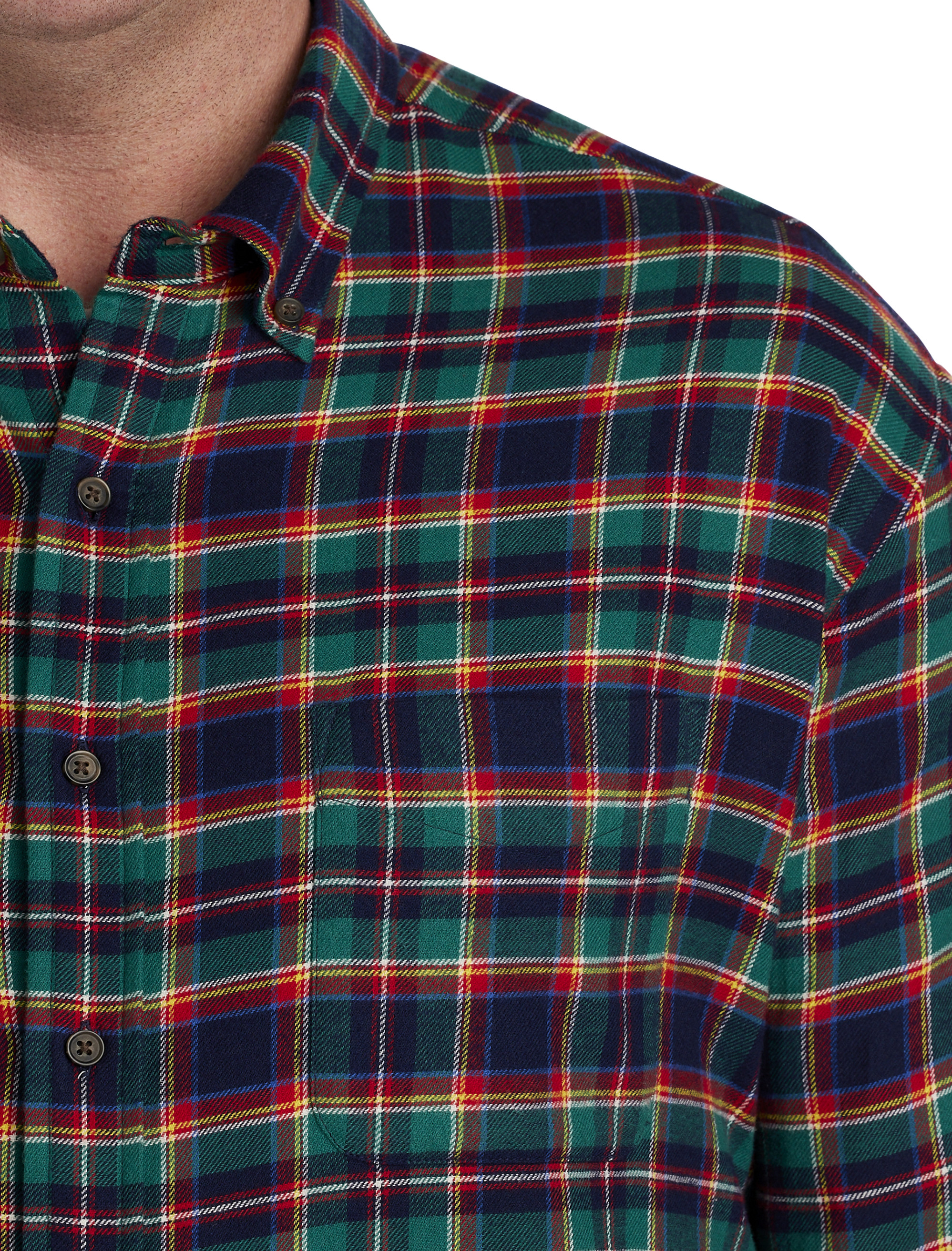 Multi-Plaid Flannel Sport Shirt