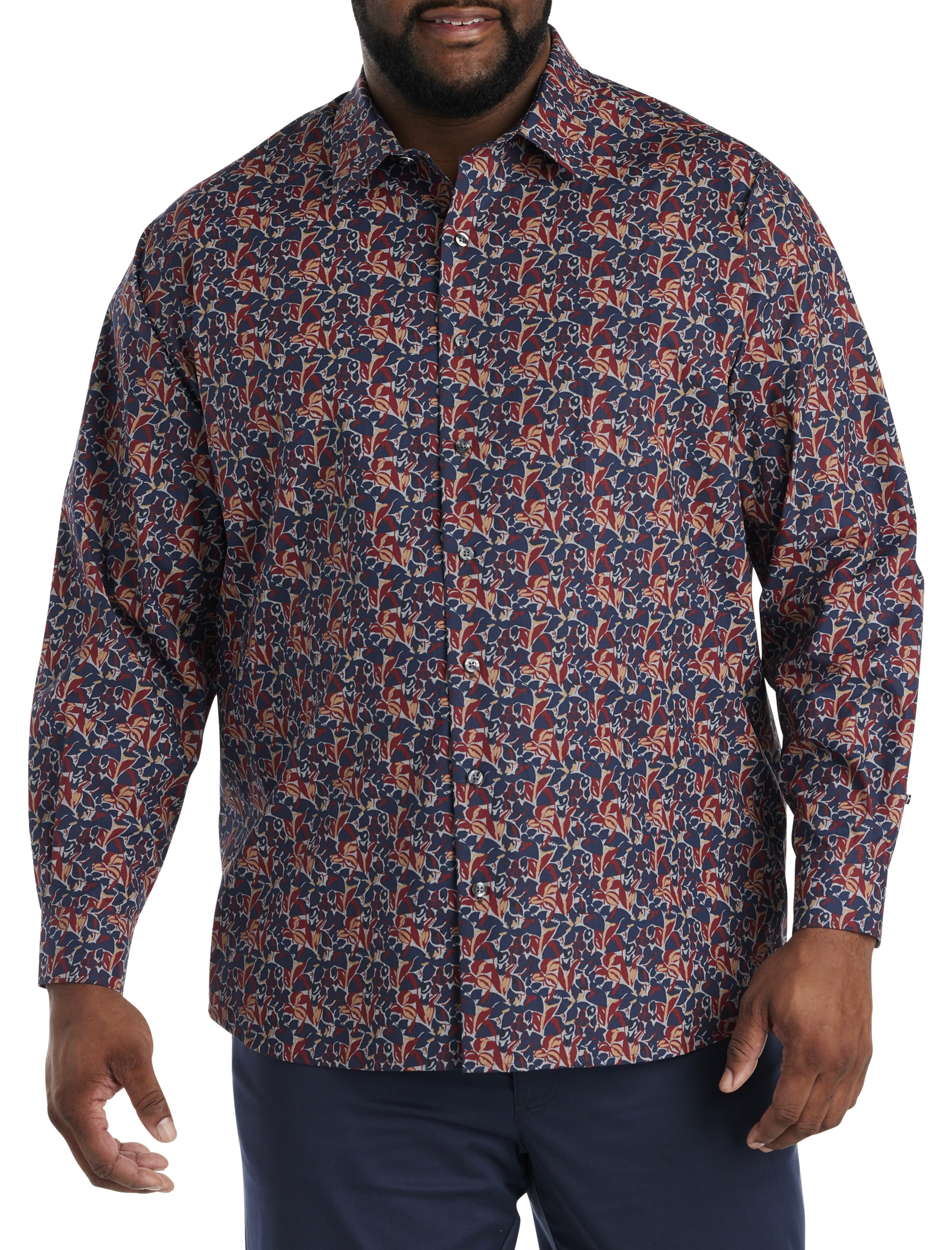 Multi Leaf Print Sport Shirt - thumbnail 2