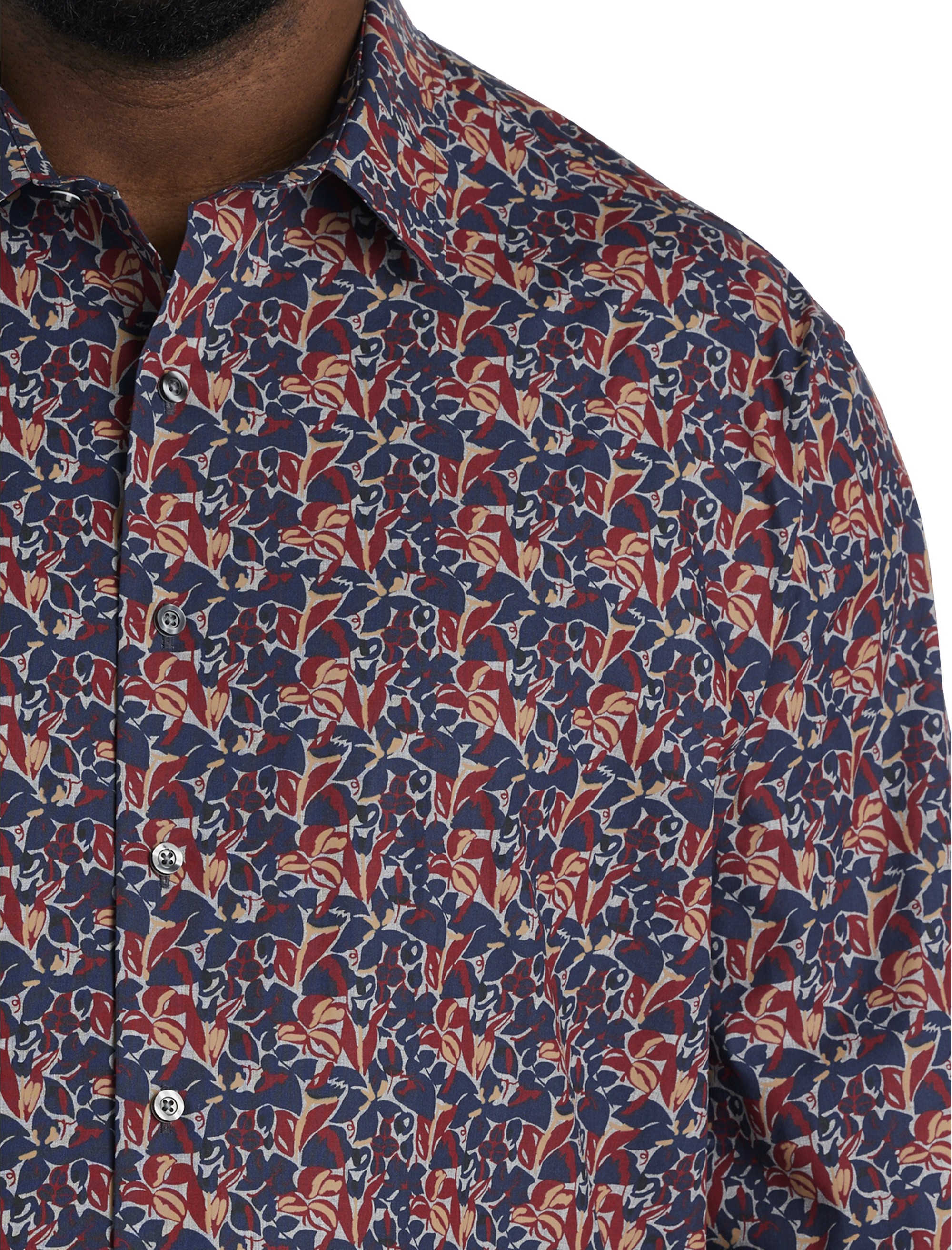 Multi Leaf Print Sport Shirt - thumbnail 3