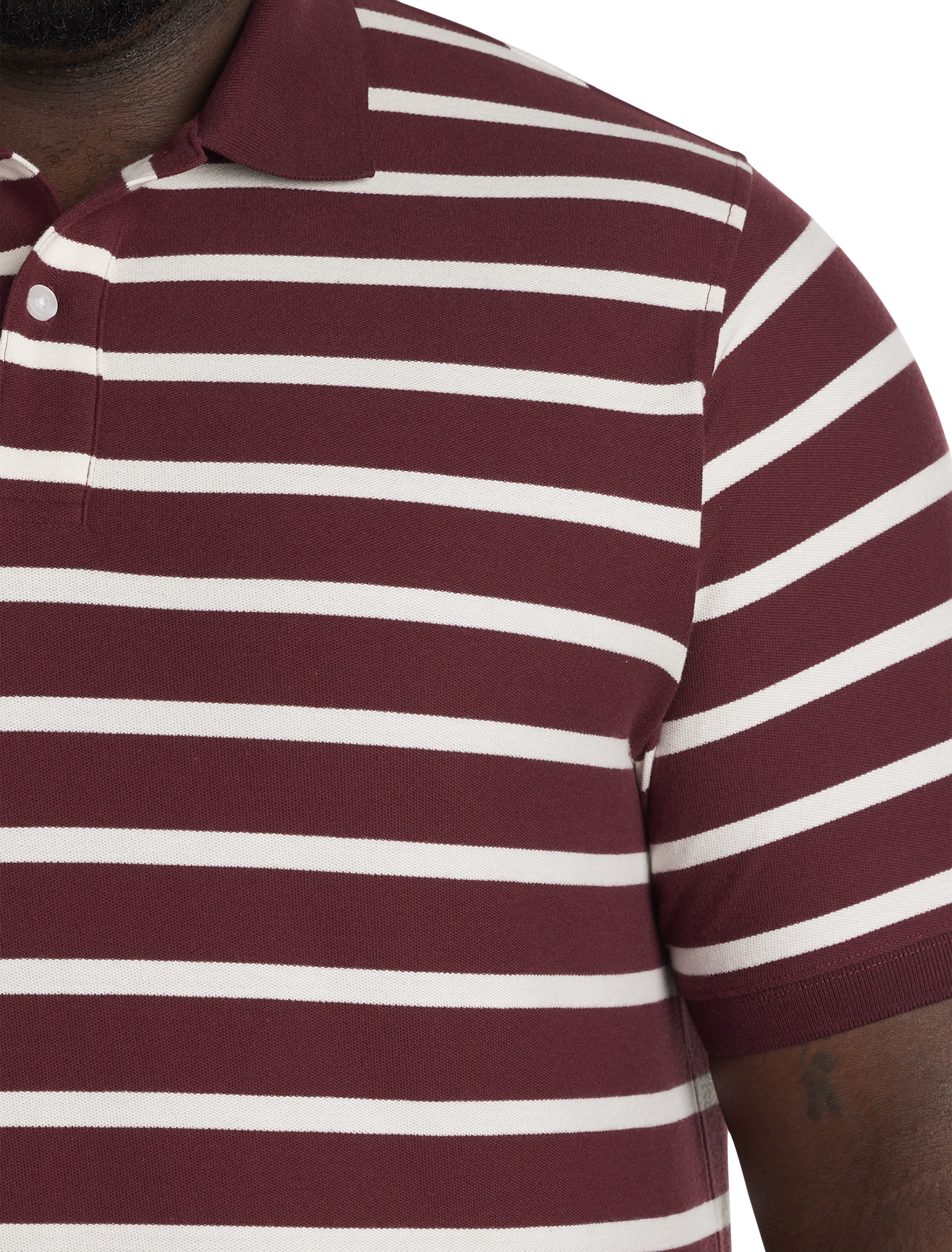 HB LARGE STRIPE POLO TWNY PORT