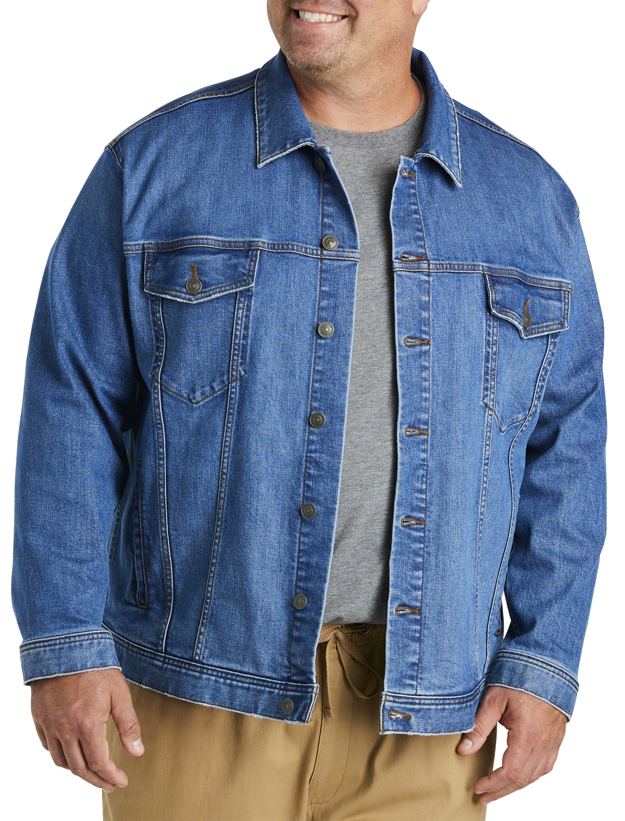 Men's Tall Denim Trucker Jacket