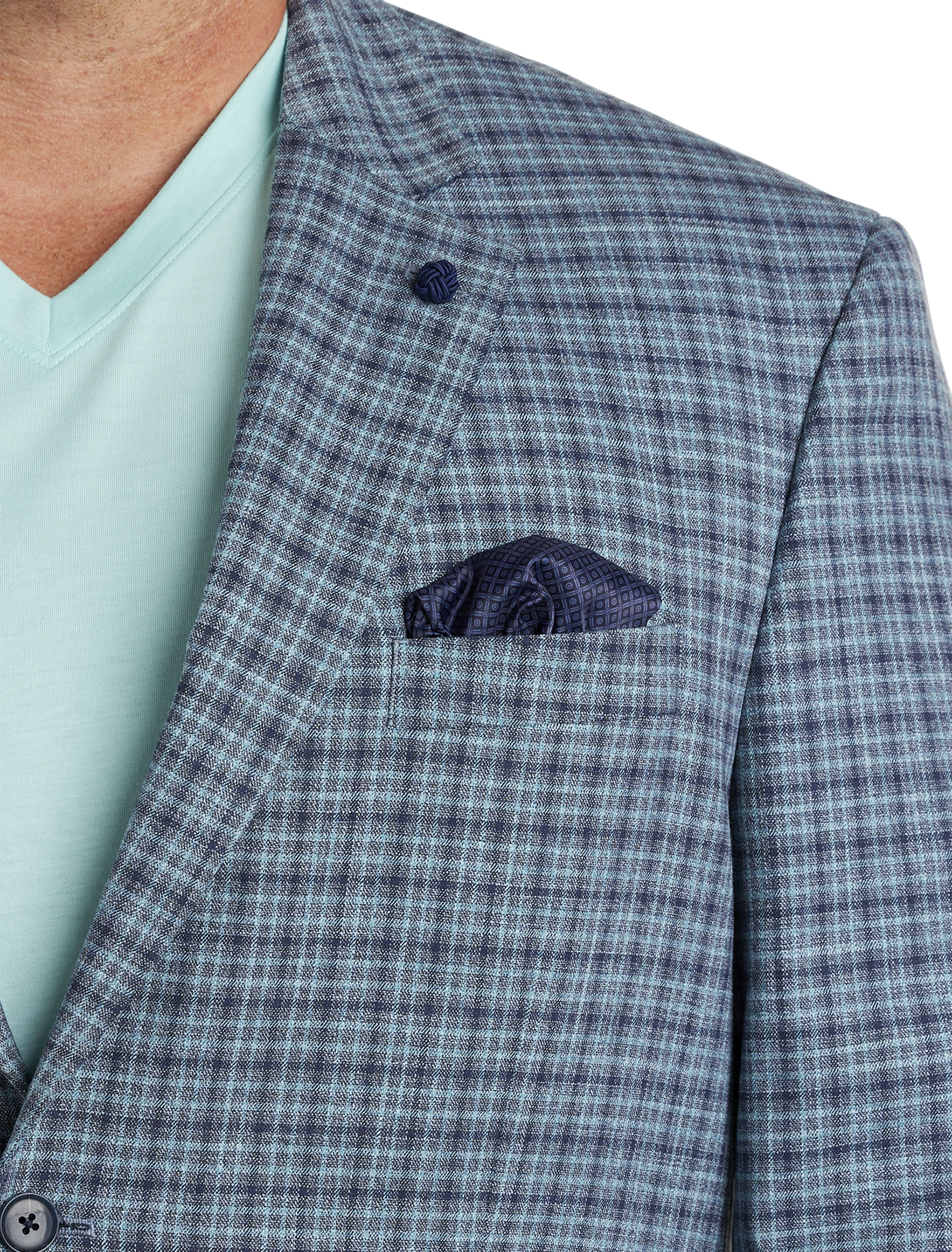 Big + Tall | Oak Hill Mini Check Sport Coat - Executive Cut | DXL