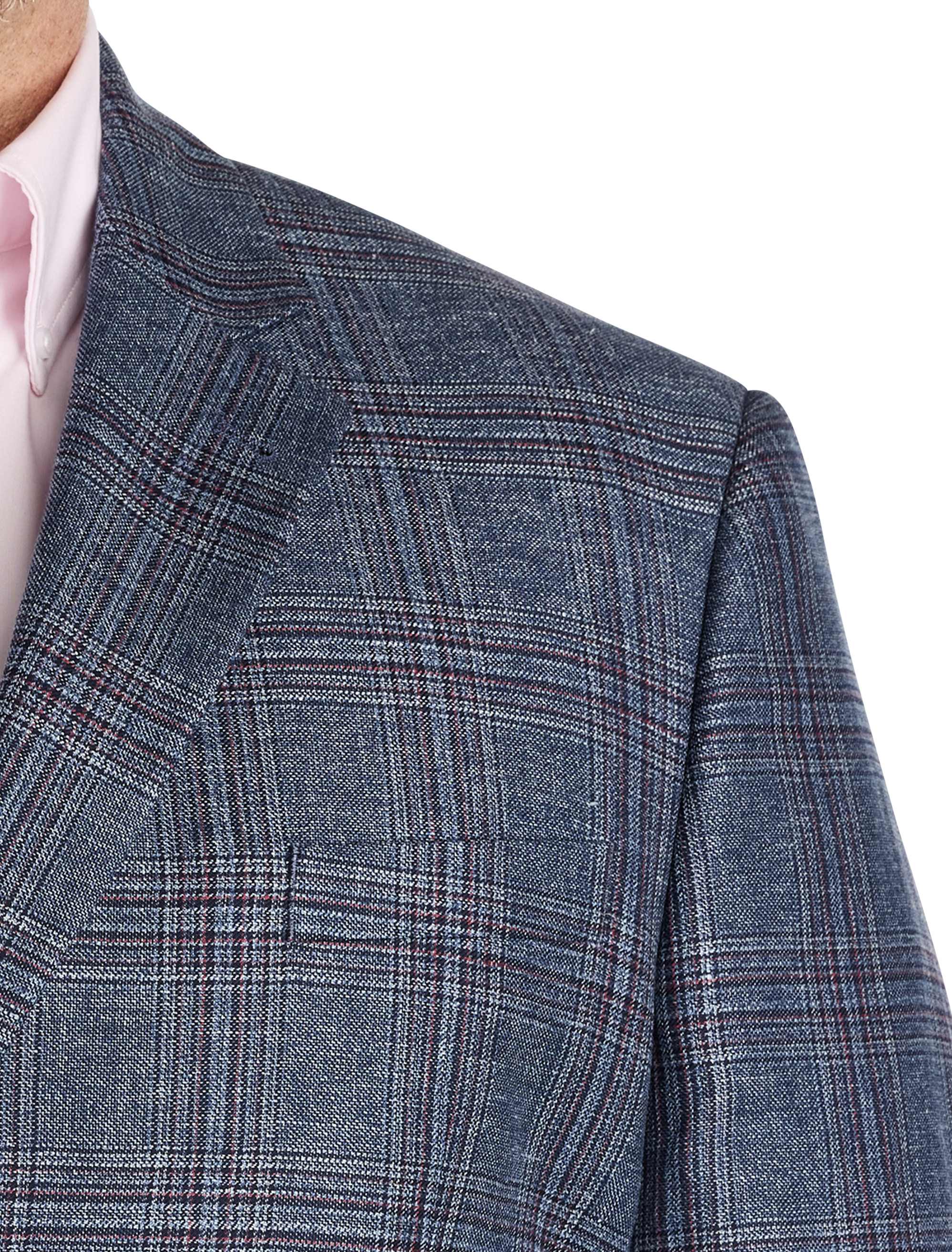 Big + Tall | Oak Hill Premium Italian Wool-Blend Glen Plaid Sport