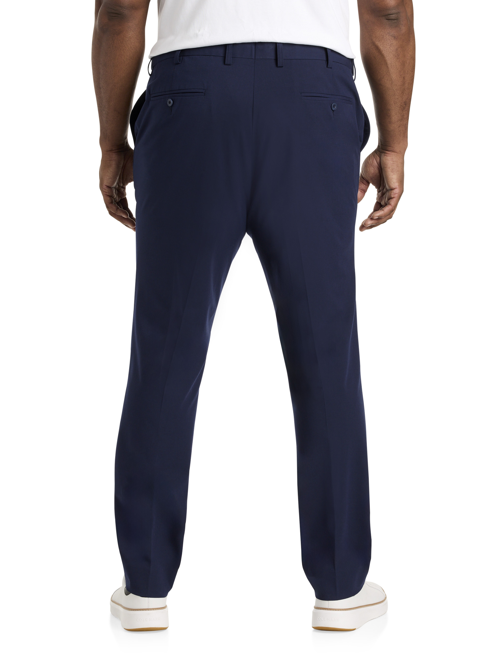 slim fit dress slacks Renoir Mens Relaxed Modern Fit Dress Pants  Navy 38