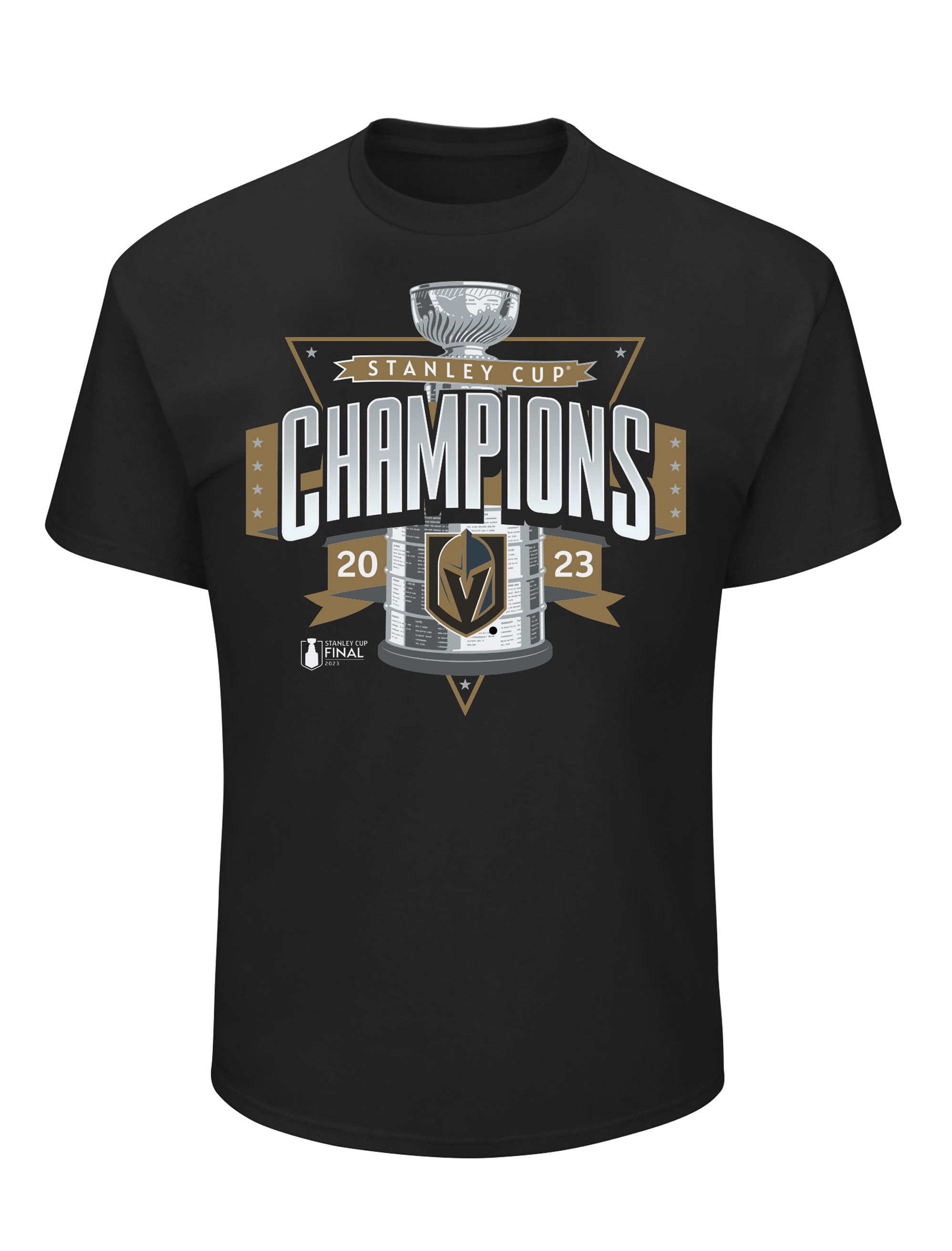 Stanley Cup 2023 Vegas Golden Knights Champions Black Gold Polo