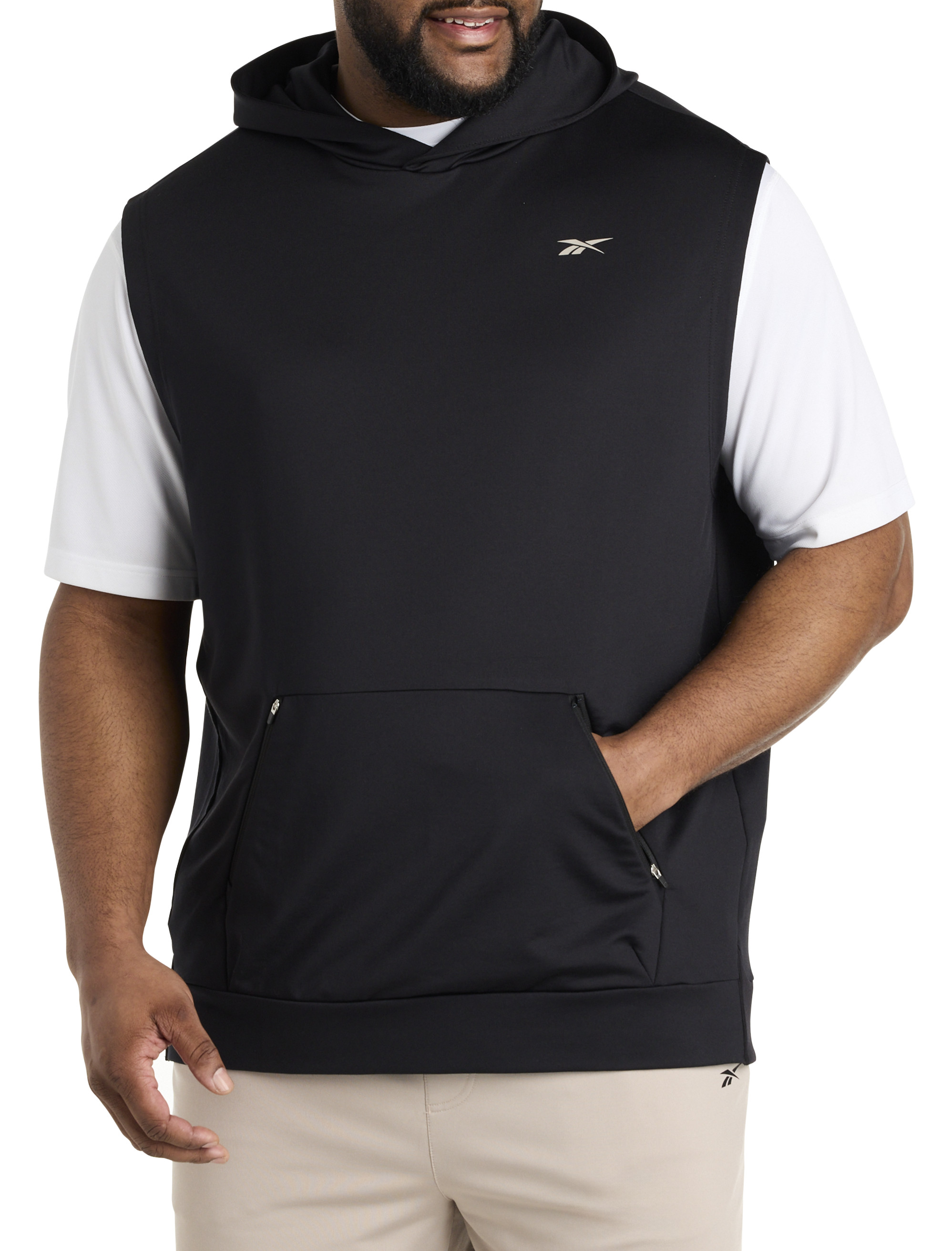 Big + Tall, Reebok French Terry Sleeveless Performance Hoodie