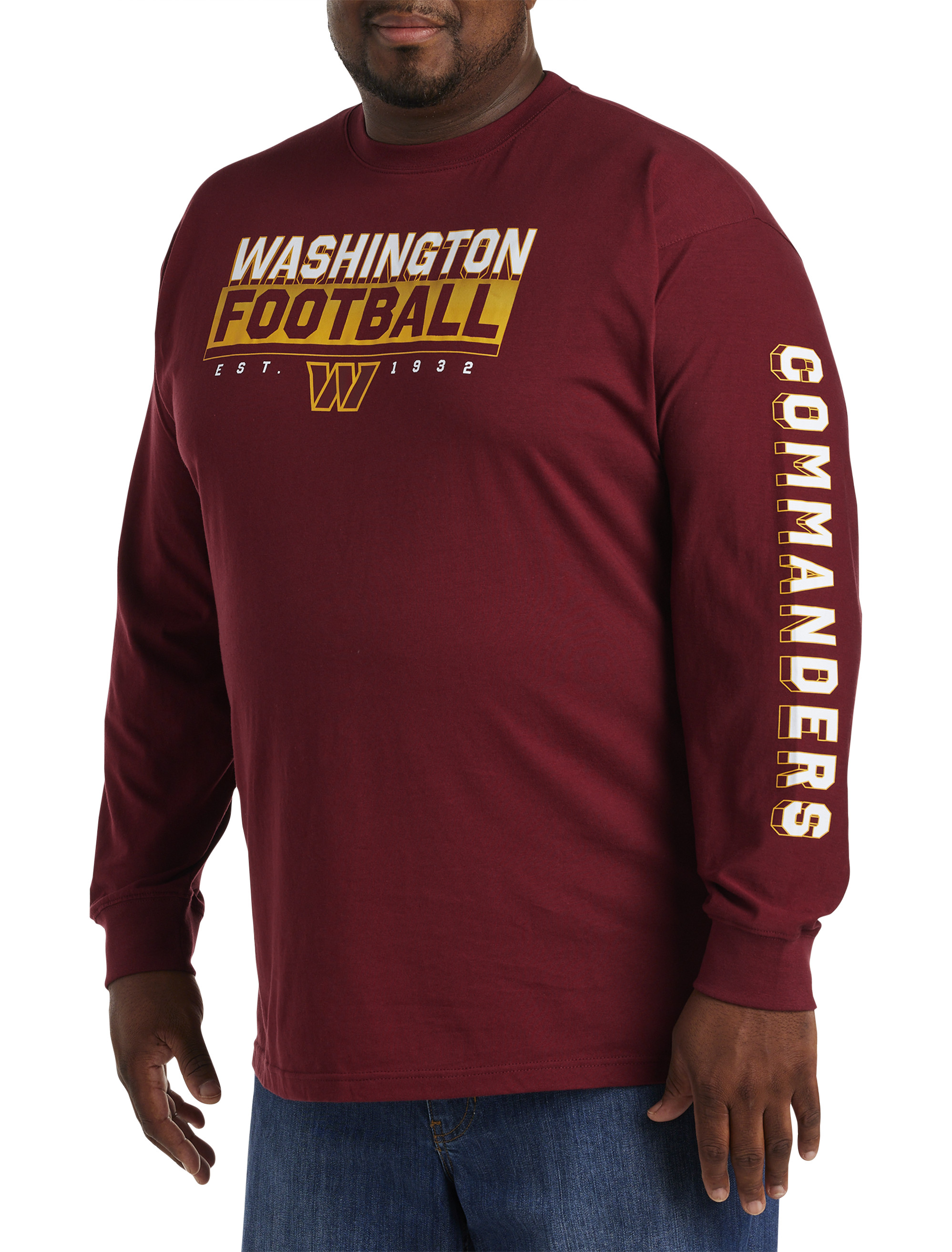 Washington Commanders Big & Tall T-Shirts, Tees, Commanders Tank Tops, Long  Sleeves