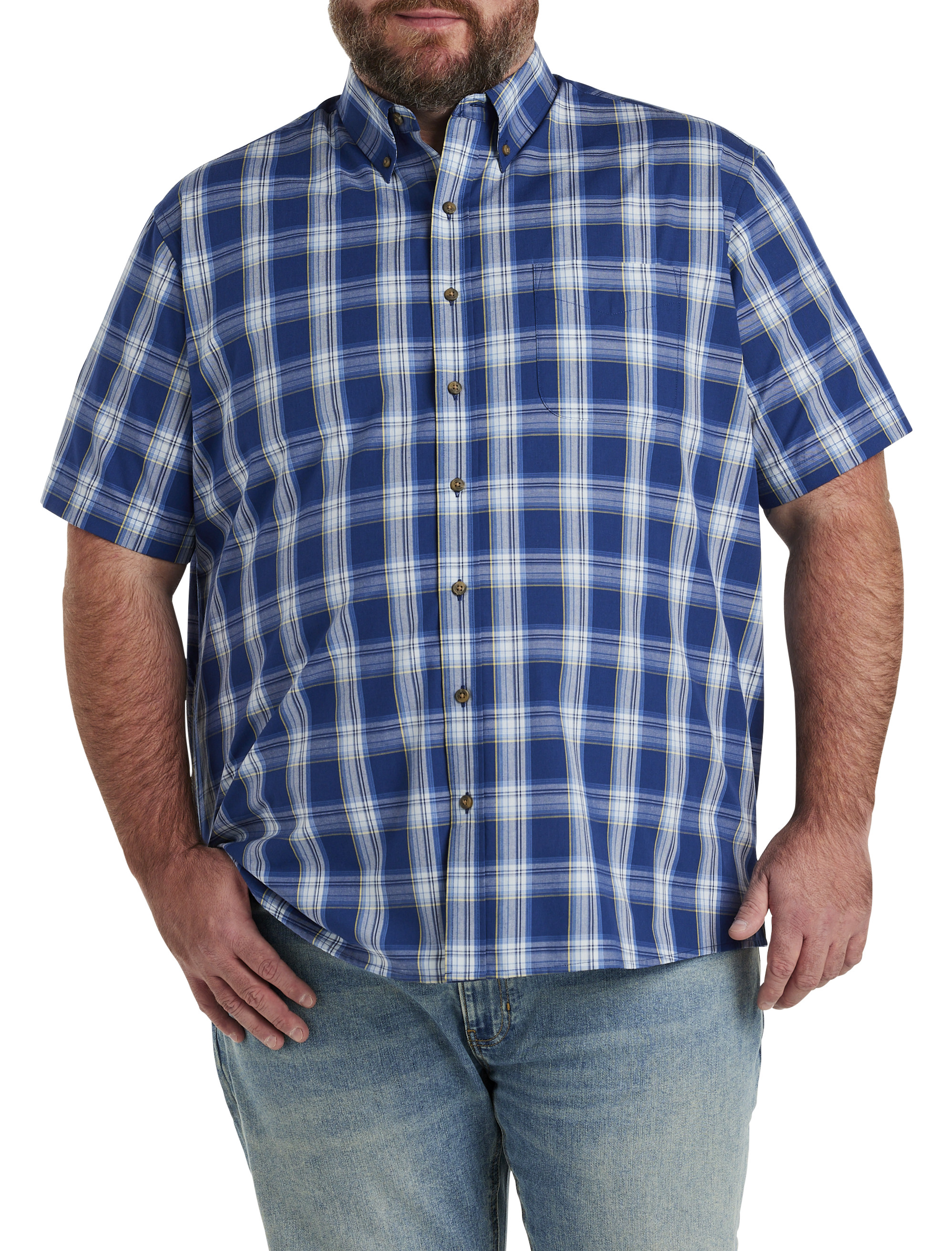 Mix & Match Easy-Care Short-Sleeve Shirts, Big + Tall