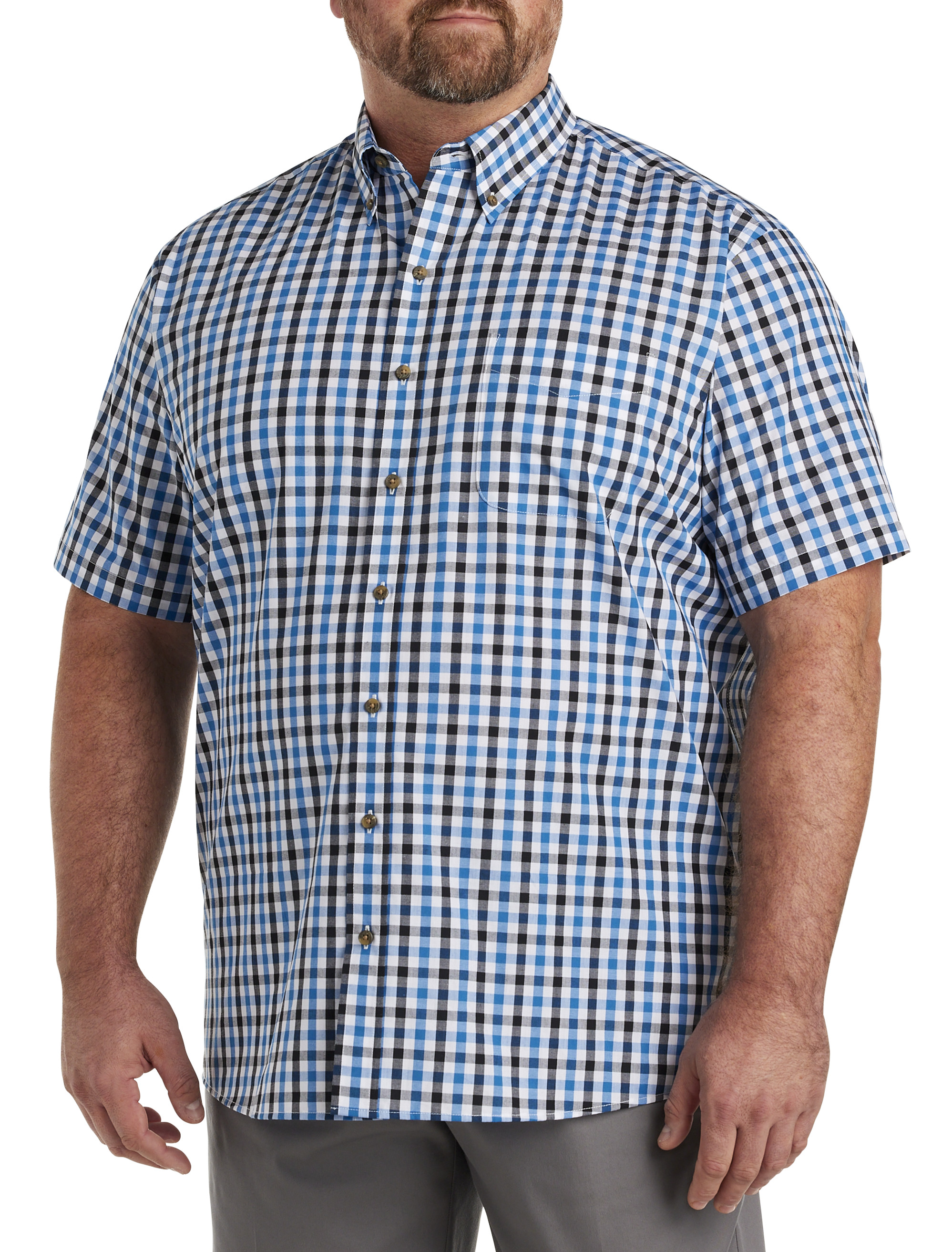 Men's Shirts Big and Tall, Men's Fishing Shirts Long Sleeve Travel Work  Shirts Button Down Shirts with Pockets