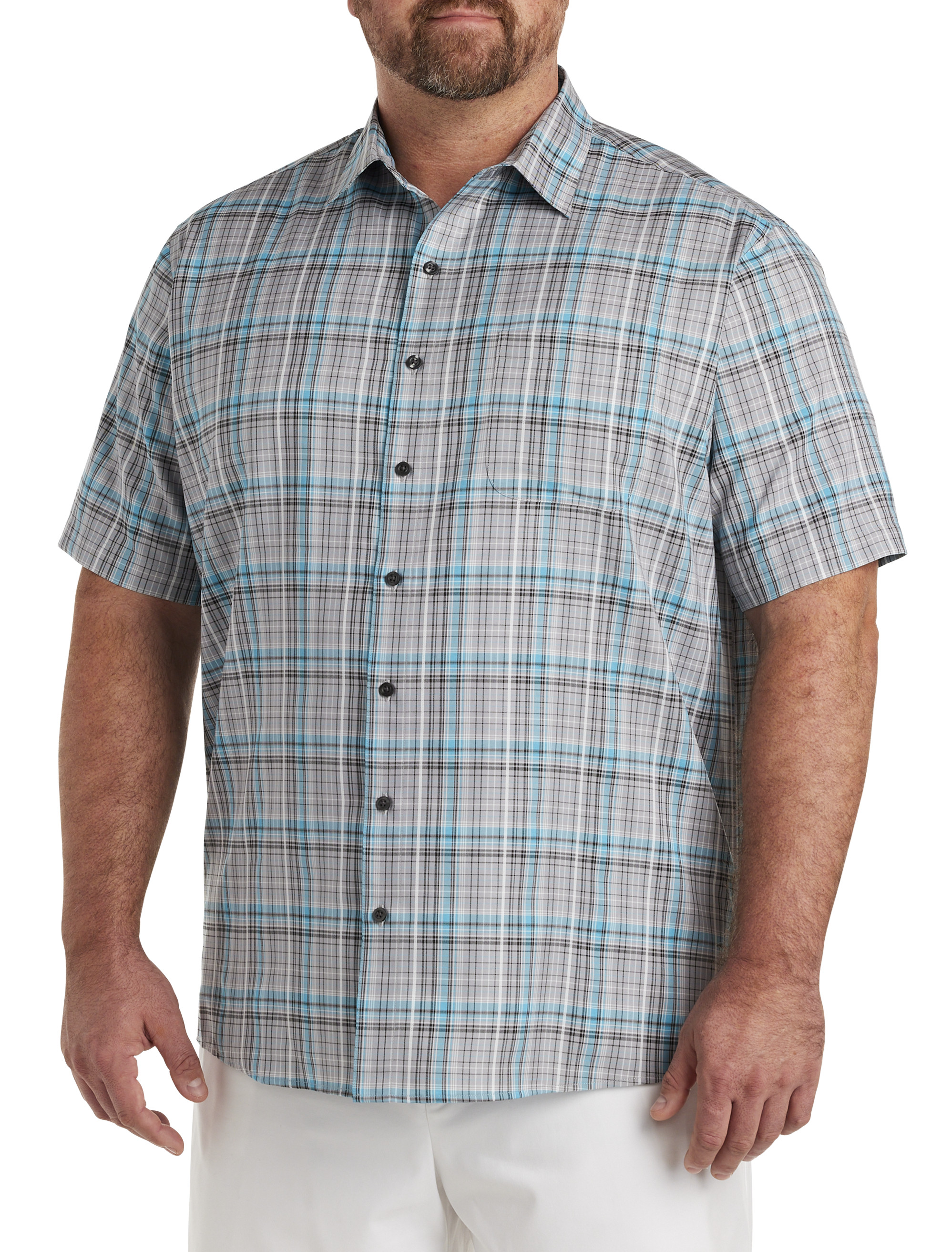 Lucky Brand Classic Fit Check Short Sleeve Button Shirt 100