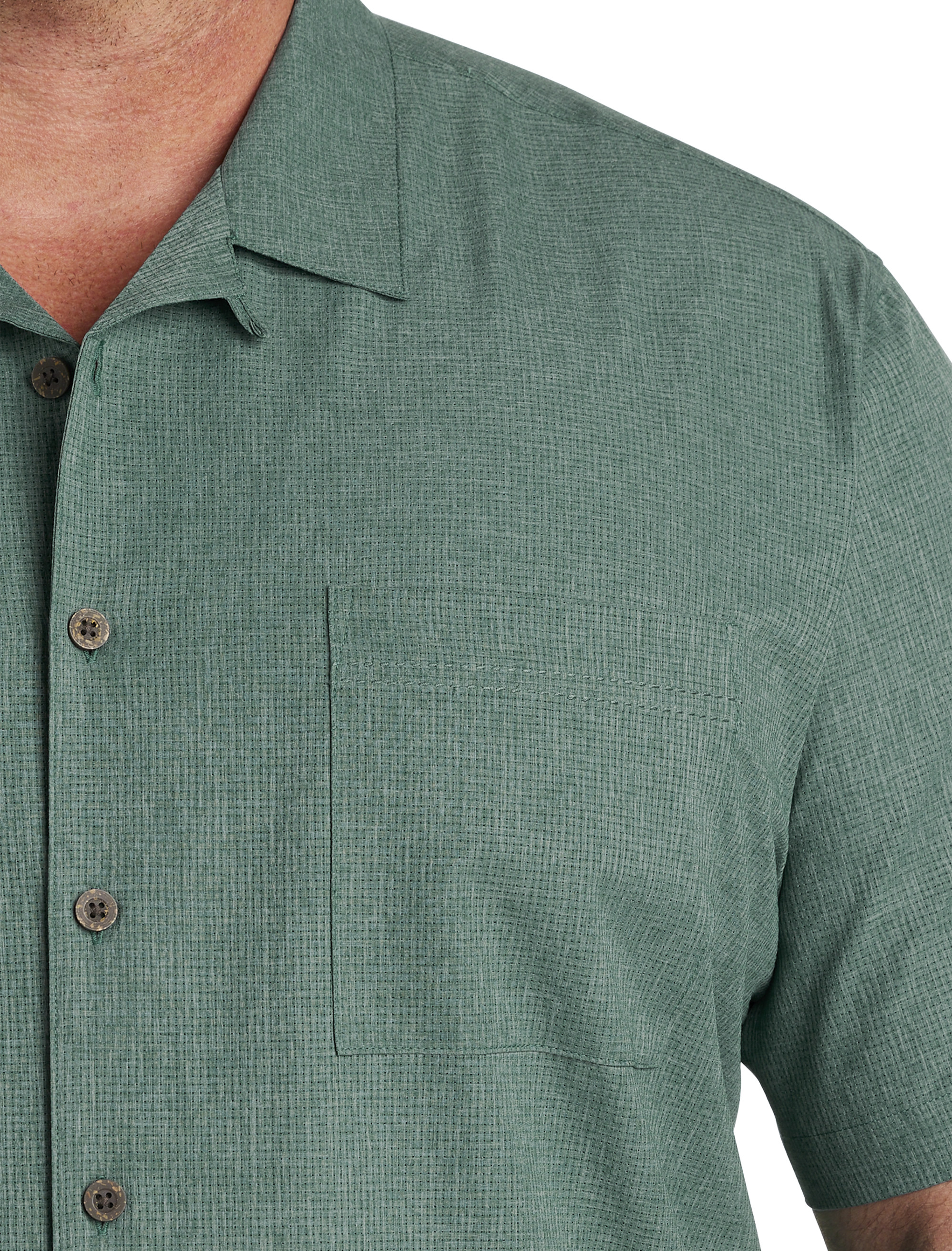 OH SS CAMP SHIRT SOLID DP S