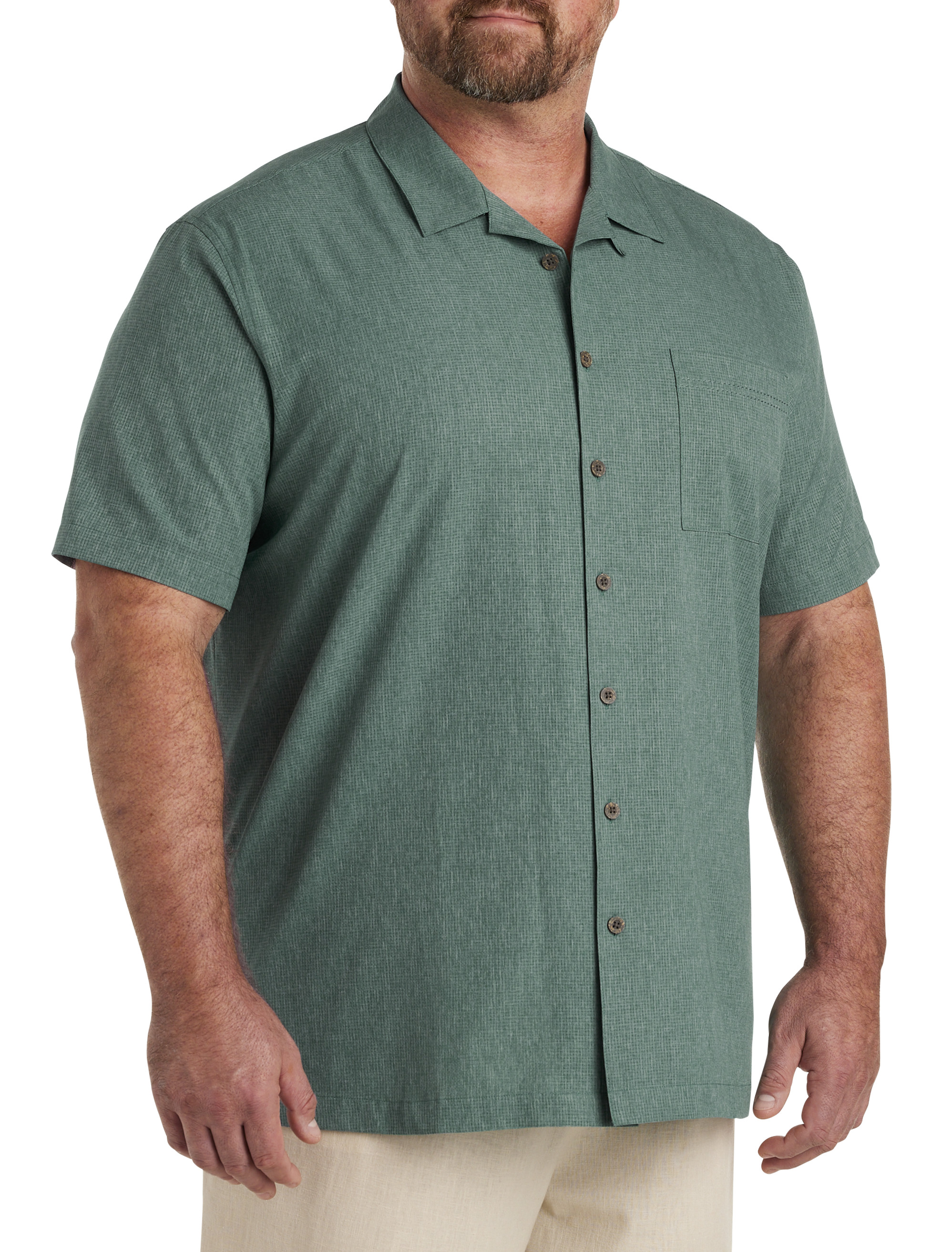 OH SS CAMP SHIRT SOLID DP S