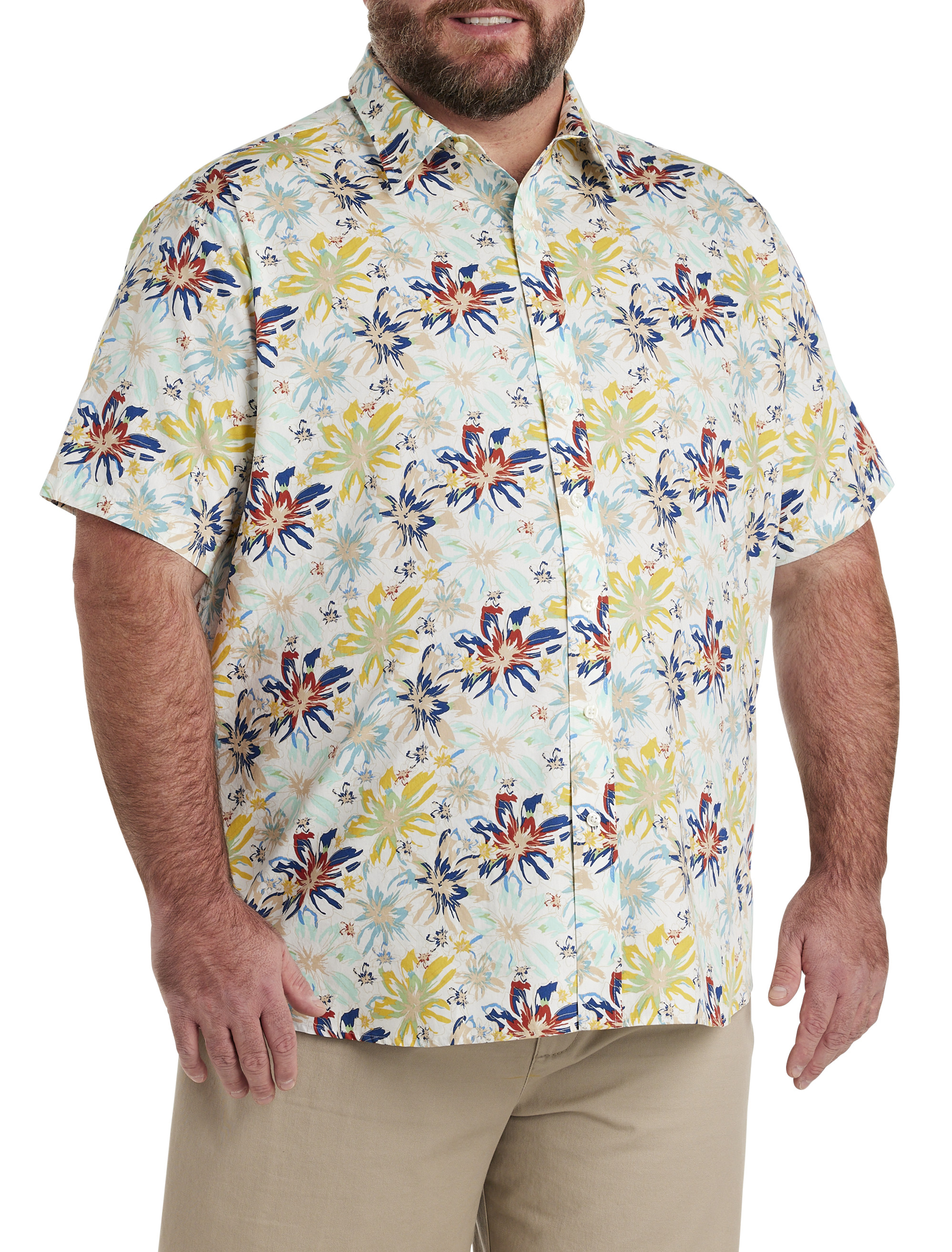  KingSize Men's Big & Tall KS Island Printed Rayon Short-Sleeve  Shirt - Big - XL, Yellow Luau : Clothing, Shoes & Jewelry