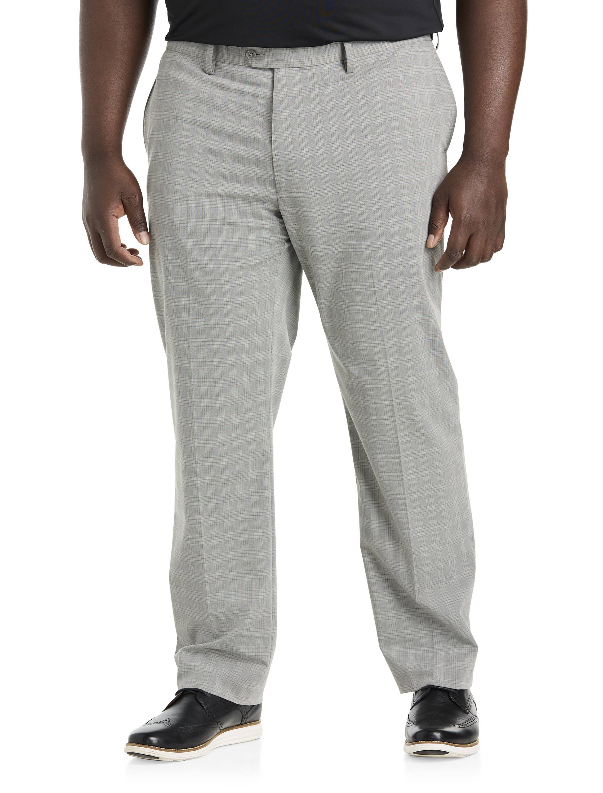 Waist-Relaxer Plaid Dress Pants