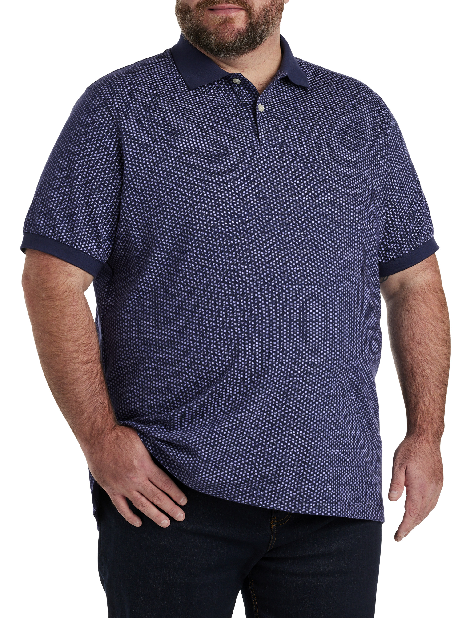 Reebok Big & Tall Speedwick Performance Heather Polo in Blue for Men