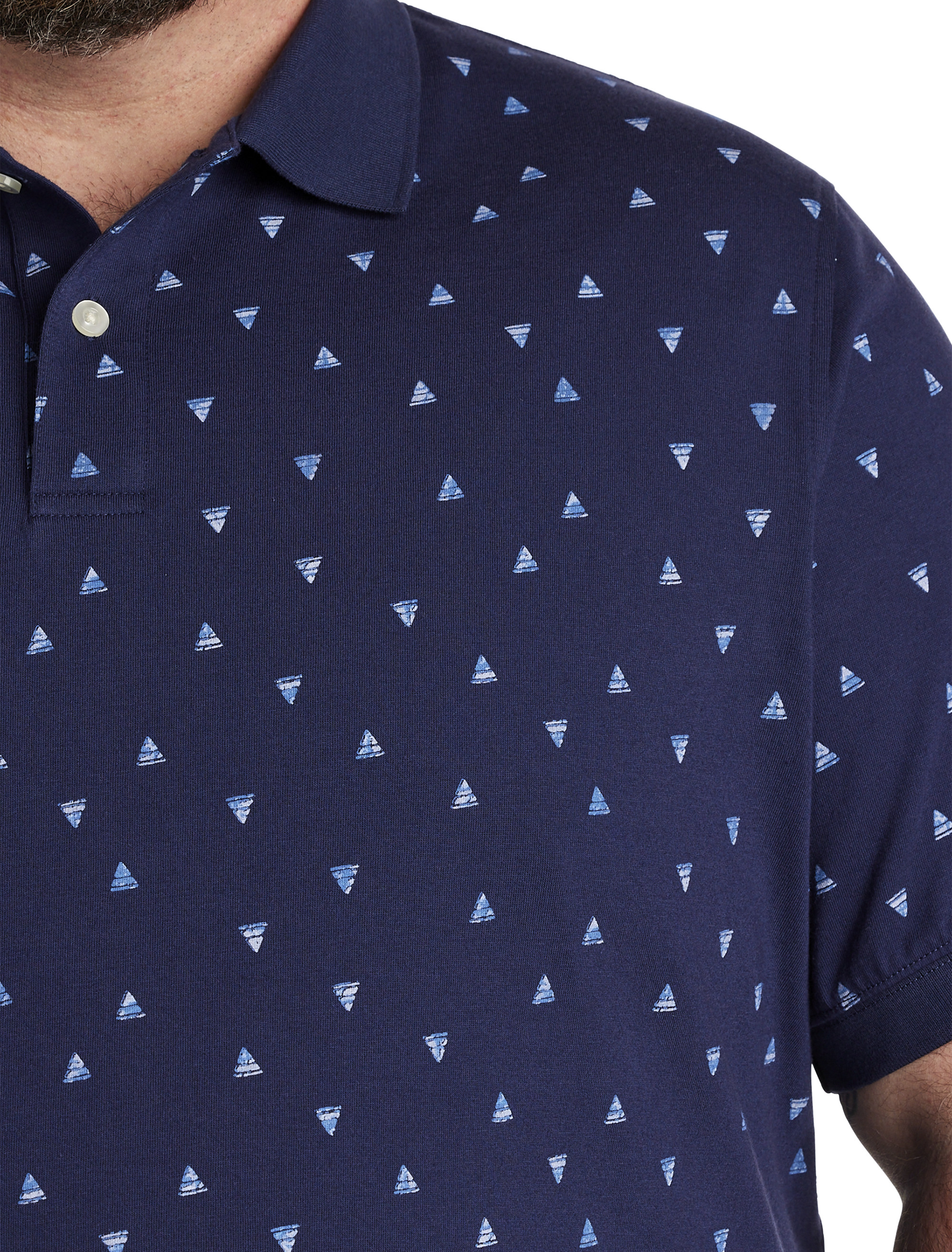 Diamond Print Polo Shirt