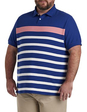 Fashion Big Size M-4XL Mens Striped Polos Shirt Business Casual