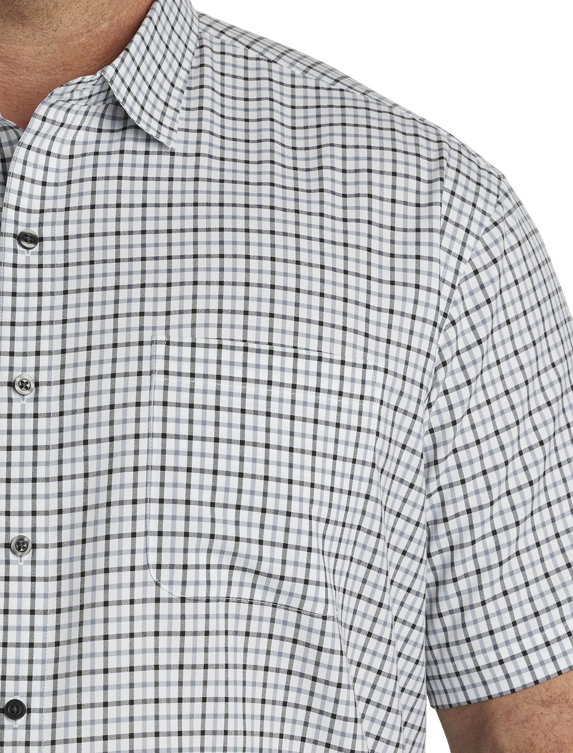 Small Plaid Microfiber Sport Shirt
