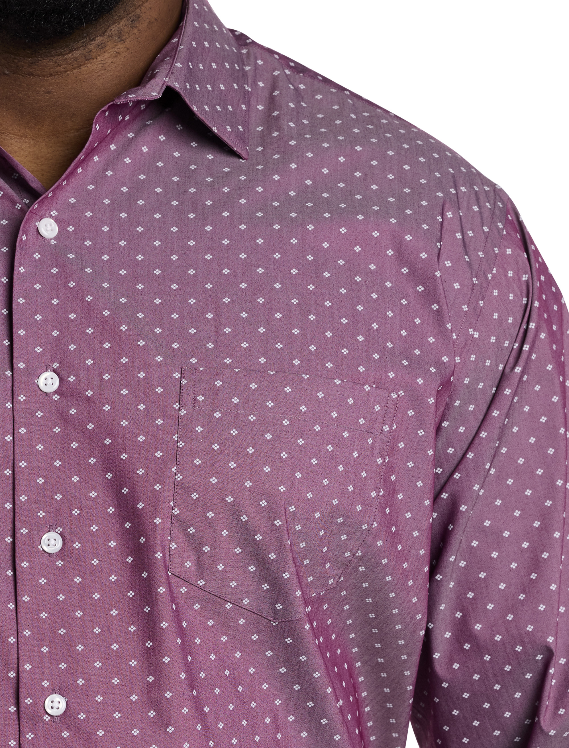 Diamond Patterned Dress Shirt