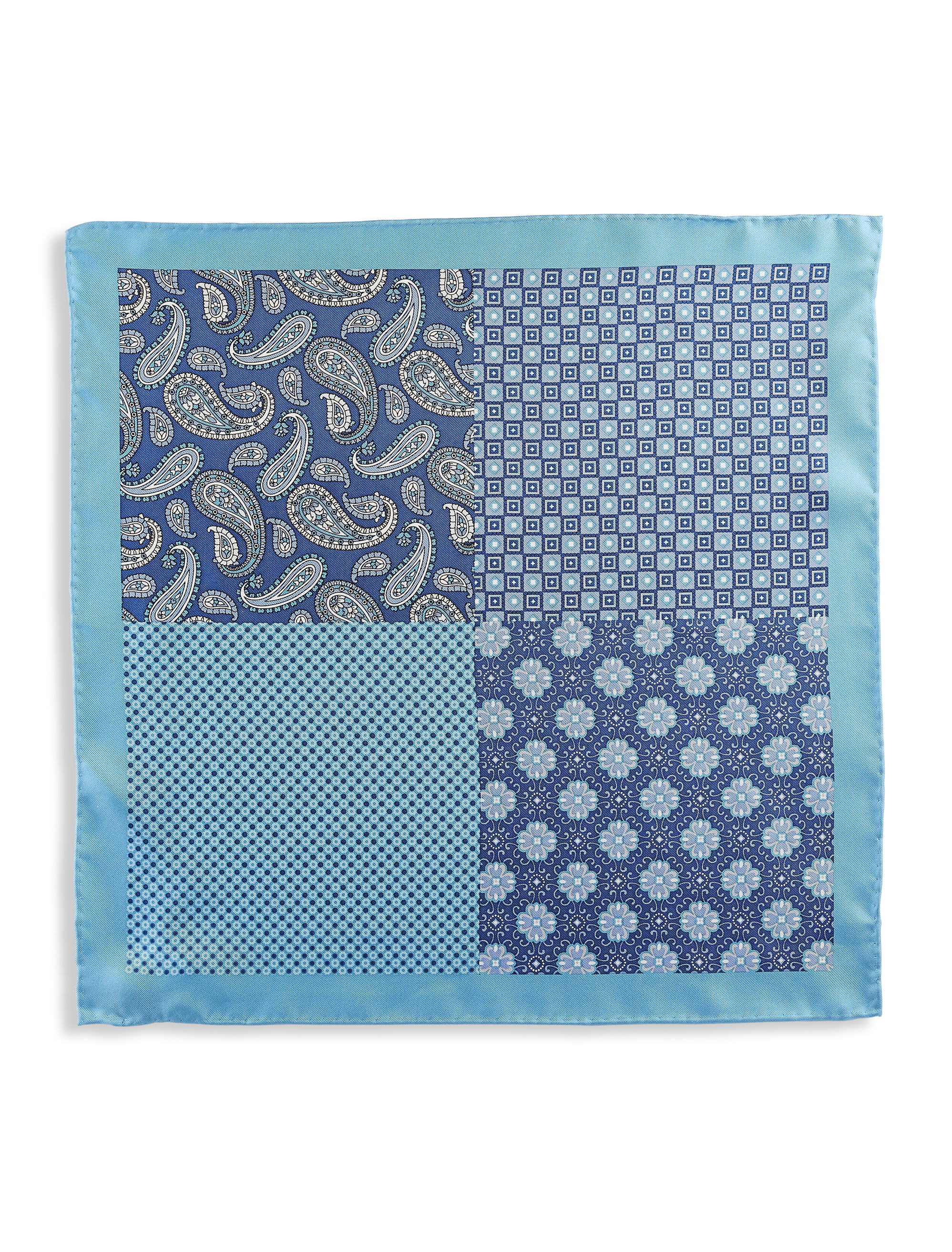 Springtime Paisley Floral Pocket Square