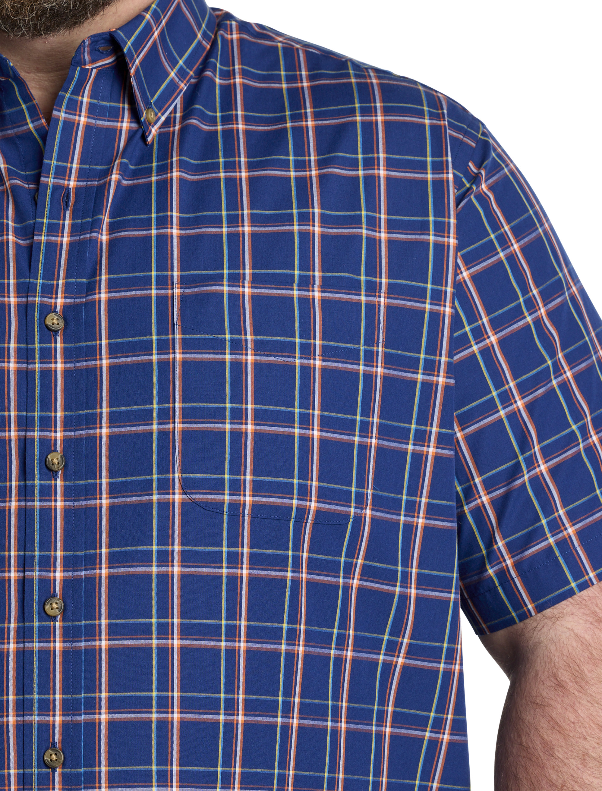 Easy-Care Large Plaid Sport Shirt