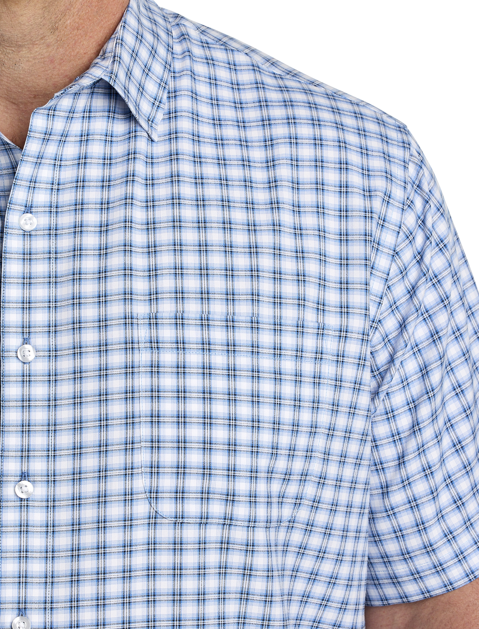 Microfiber Small Plaid Sport Shirt
