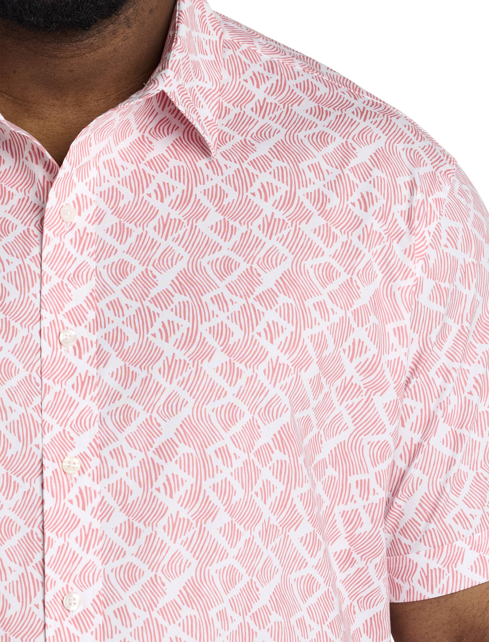 Leaf Print Sport Shirt