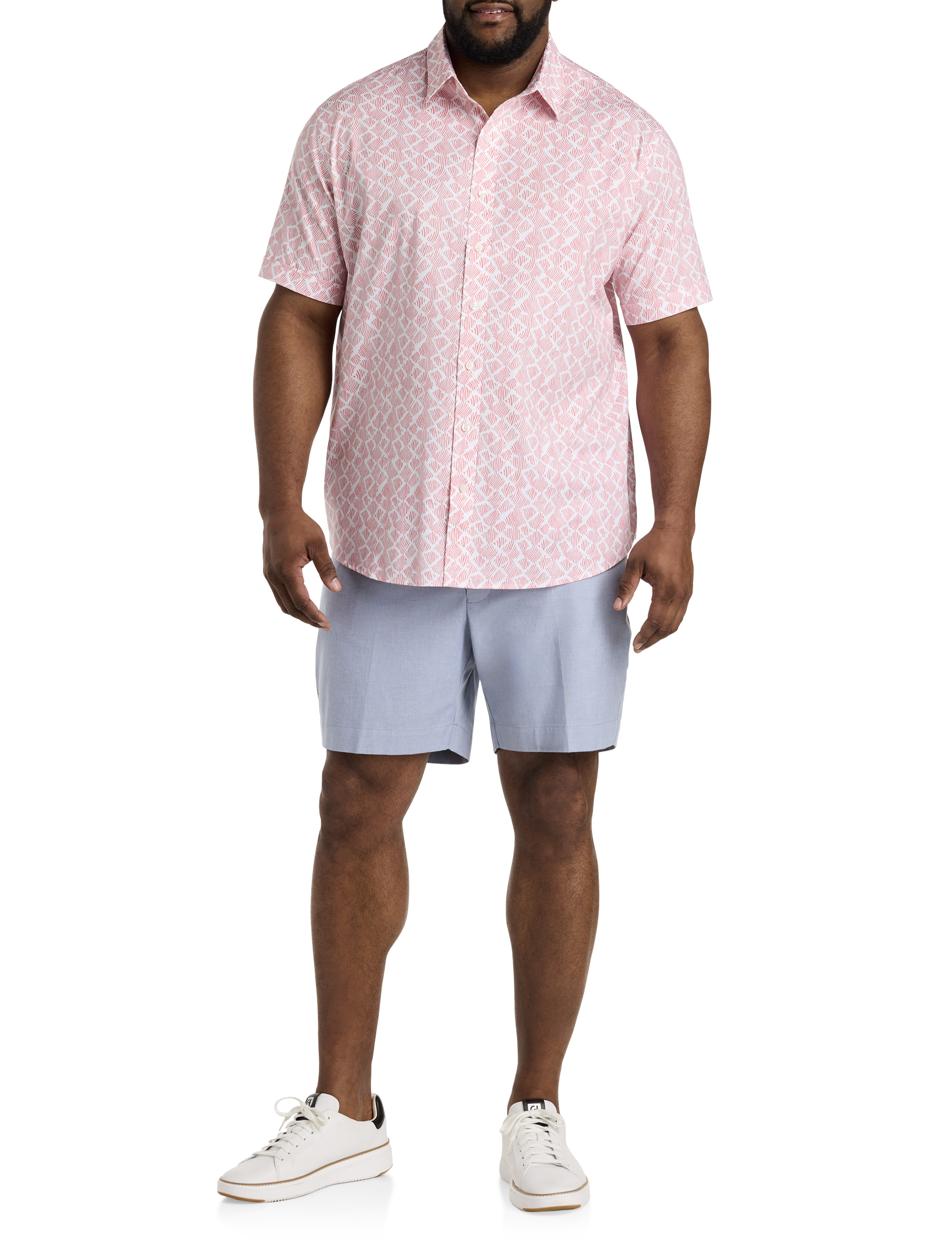 Leaf Print Sport Shirt