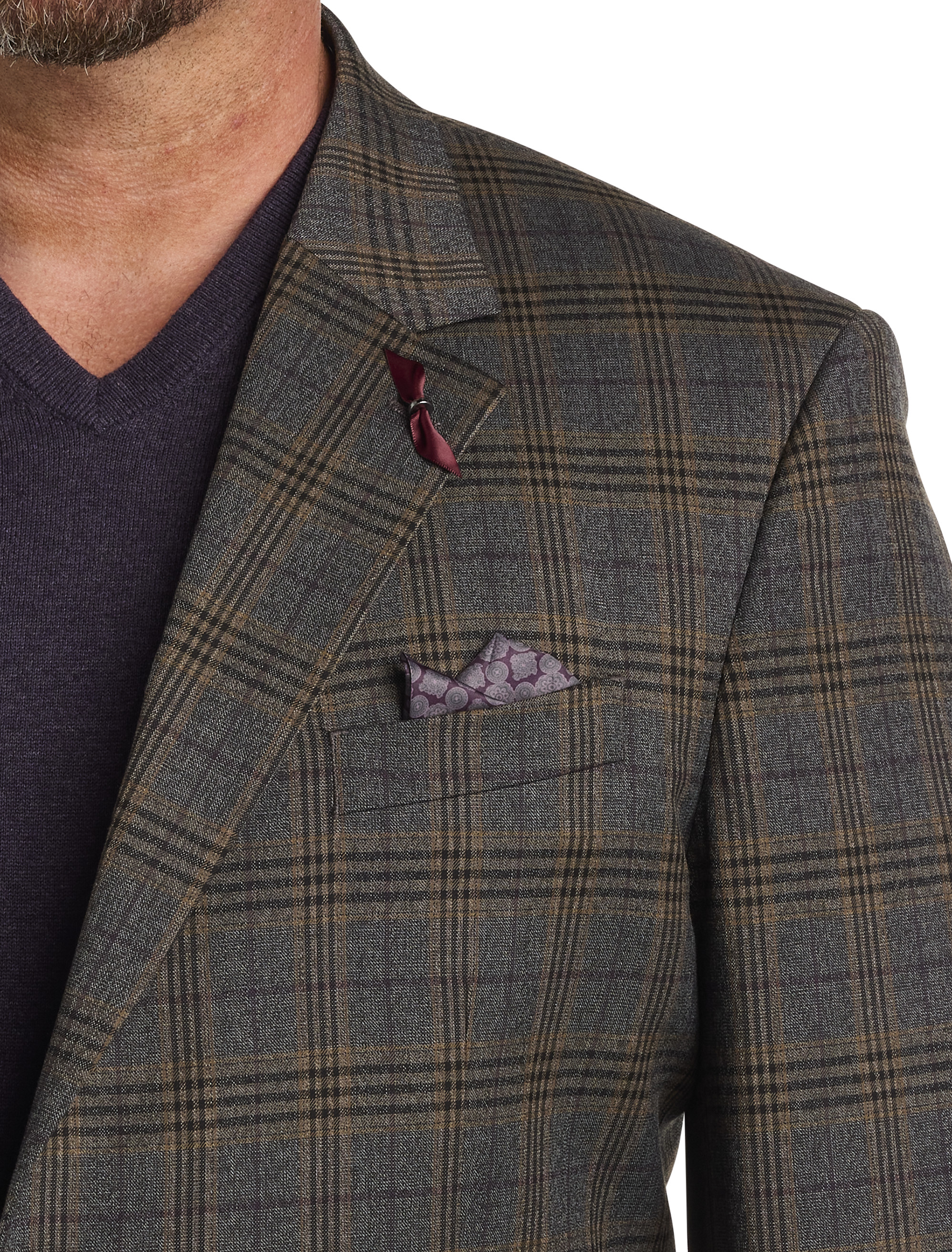 Big + Tall | Oak Hill Multi Plaid Sport Coat | DXL