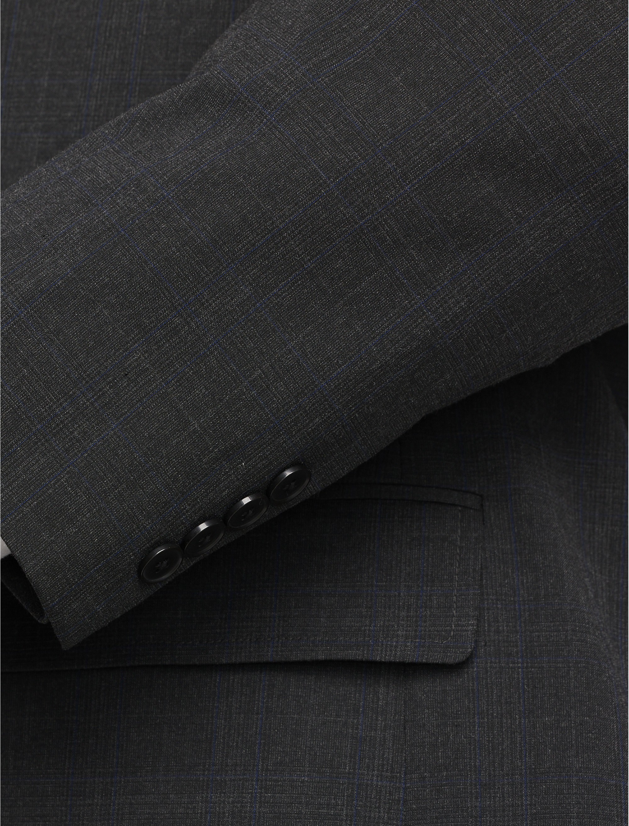 Jacket Relaxer Windowpane Suit Jacket - thumbnail 3