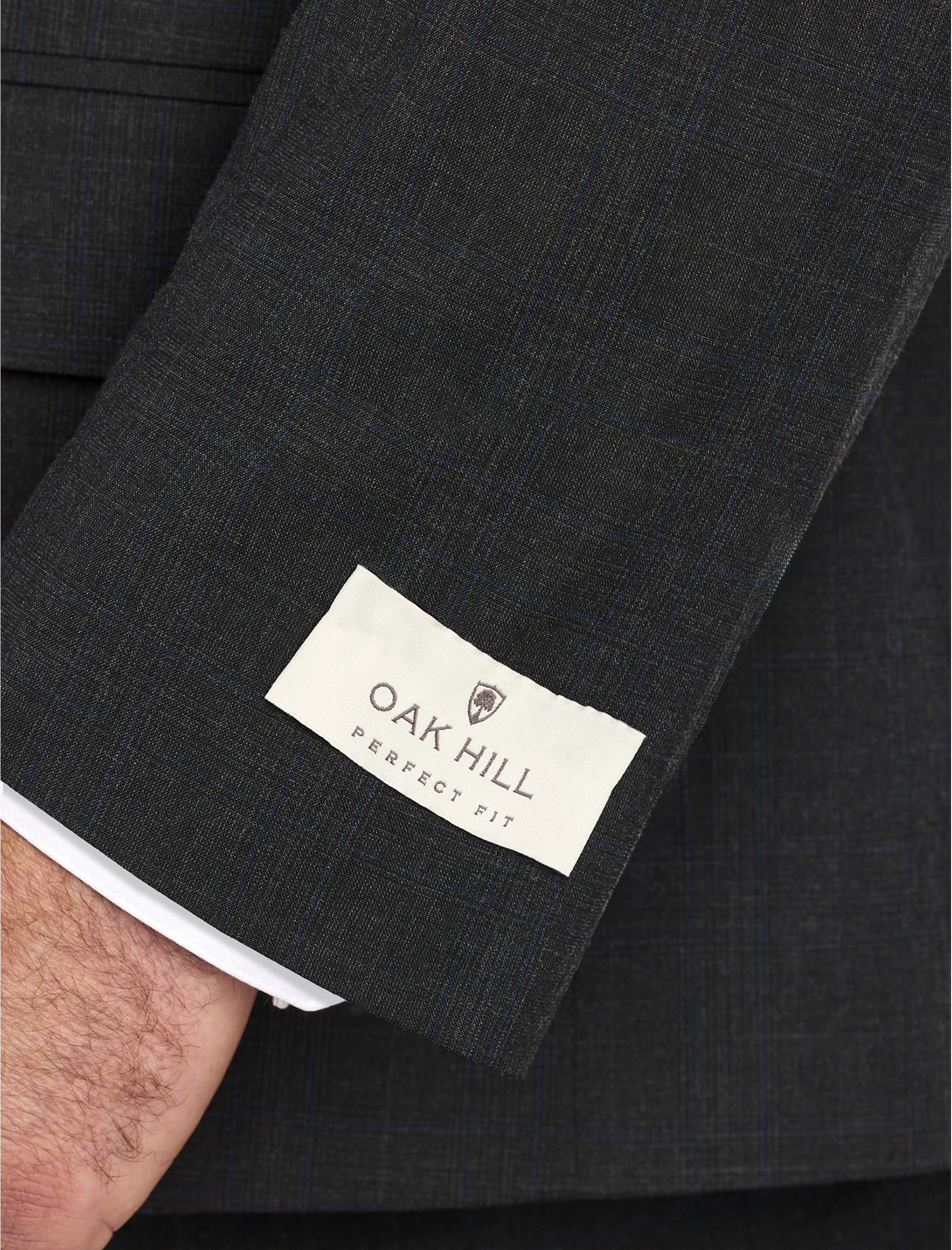 Jacket Relaxer Windowpane Suit Jacket - thumbnail 6